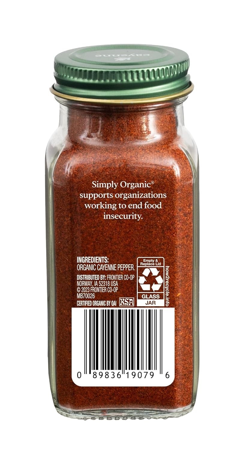 Organic Cayenne Pepper 2.89 oz Pack of 2 – Non-GMO & Kosher Certified Spice