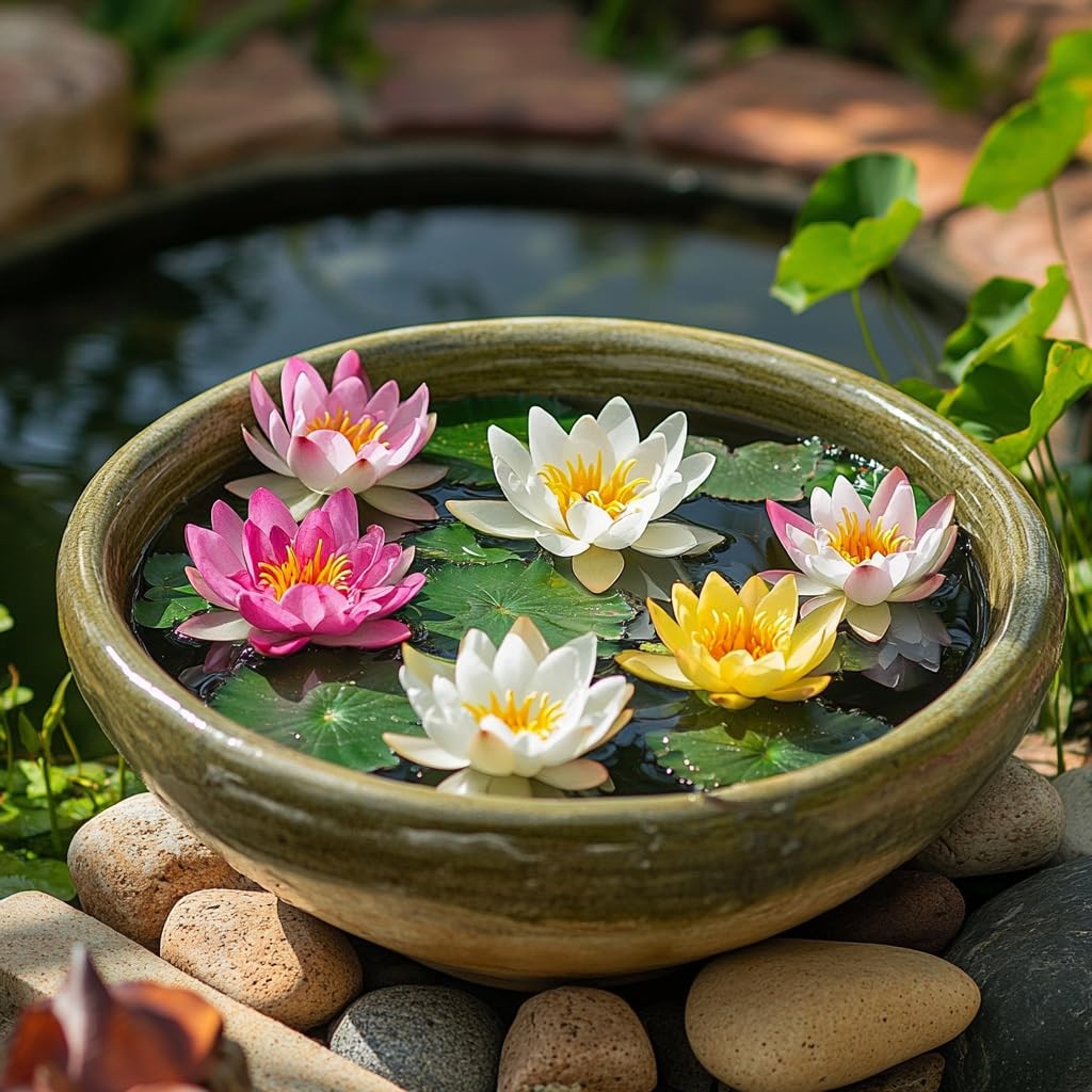 100 Mixed Bowl Lotus Seeds, Aquatic Lotus Seeds for Planting, Bonsai Lotus Fl…