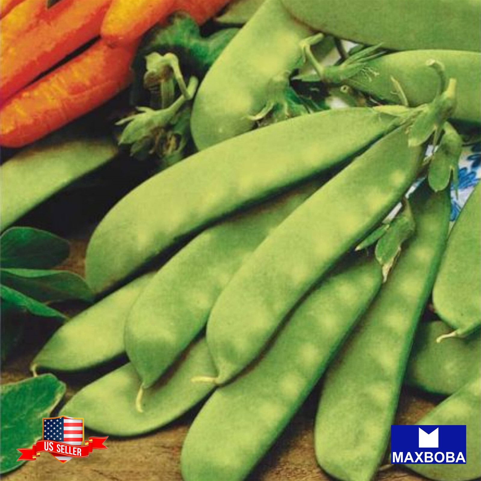 Pea Seeds – Snow – Mammoth Melting Sugar Pod Non-GMO Heirloom Vegetable