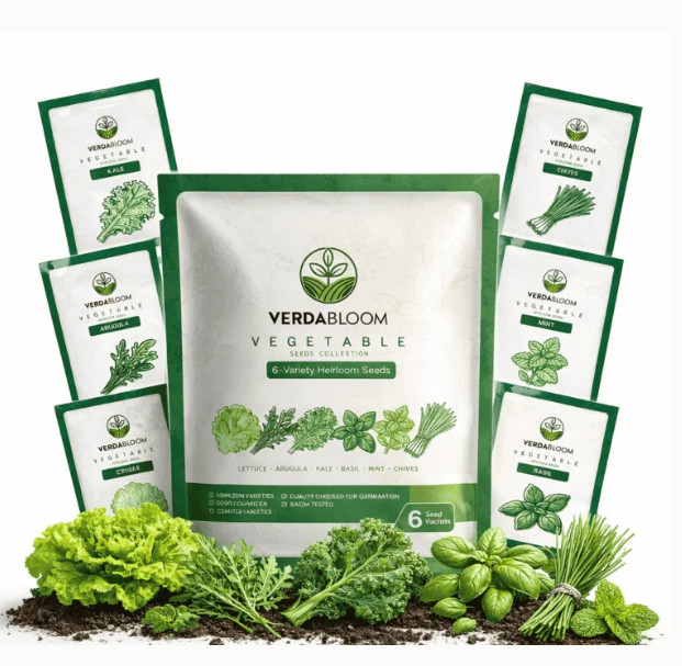 Kitchen Garden Starter Kit – 6 Pack-Variety Heirloom Seeds