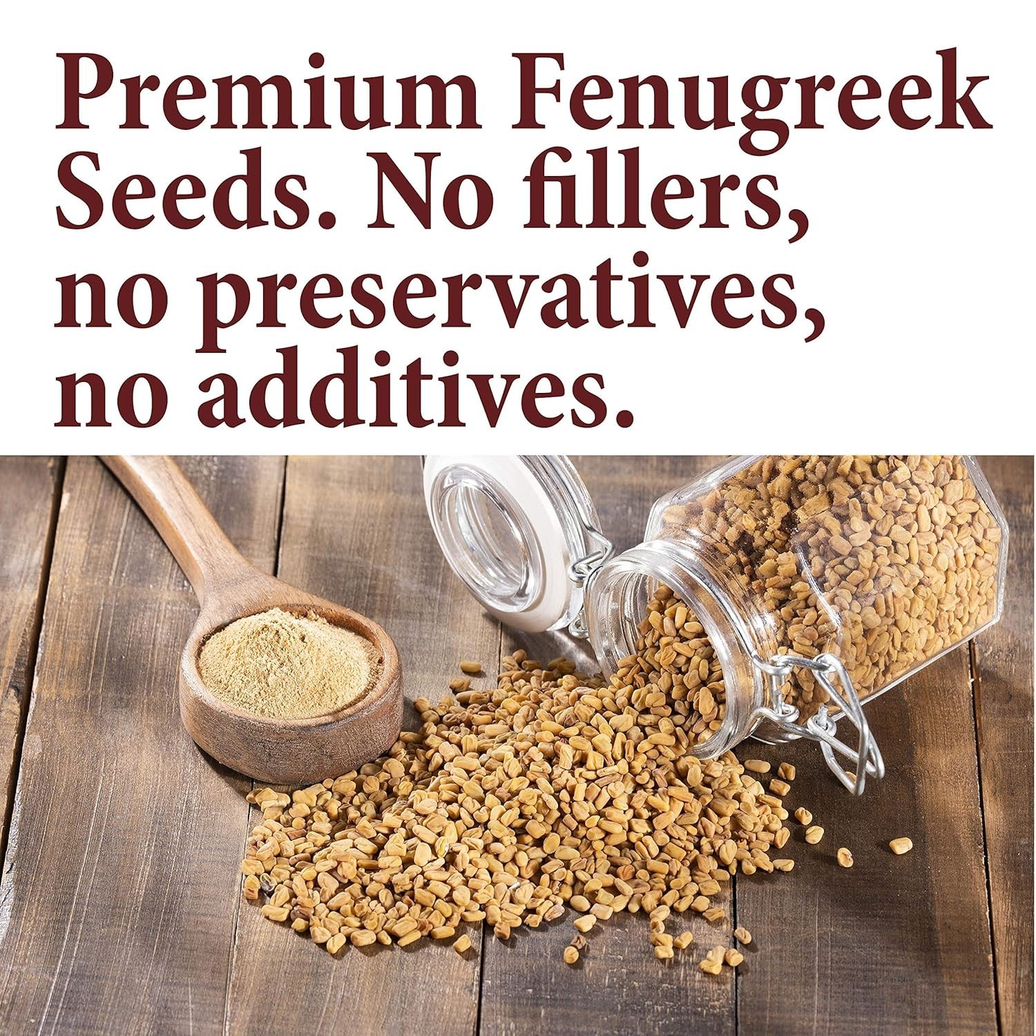 Organic Fenugreek Seeds – Whole 8 oz for Authentic Indian Curry and Chutney