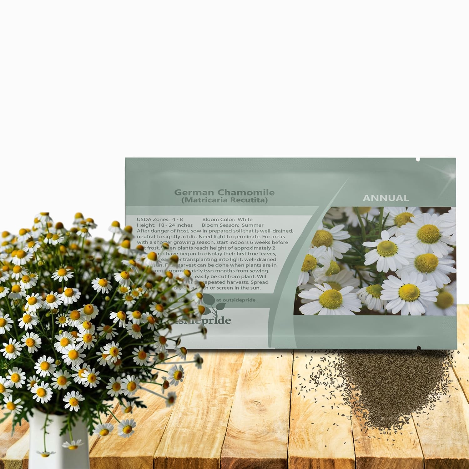 German Chamomile Seeds 5000 Pcs Annual, Drought Tolerant Herb for Pollinator