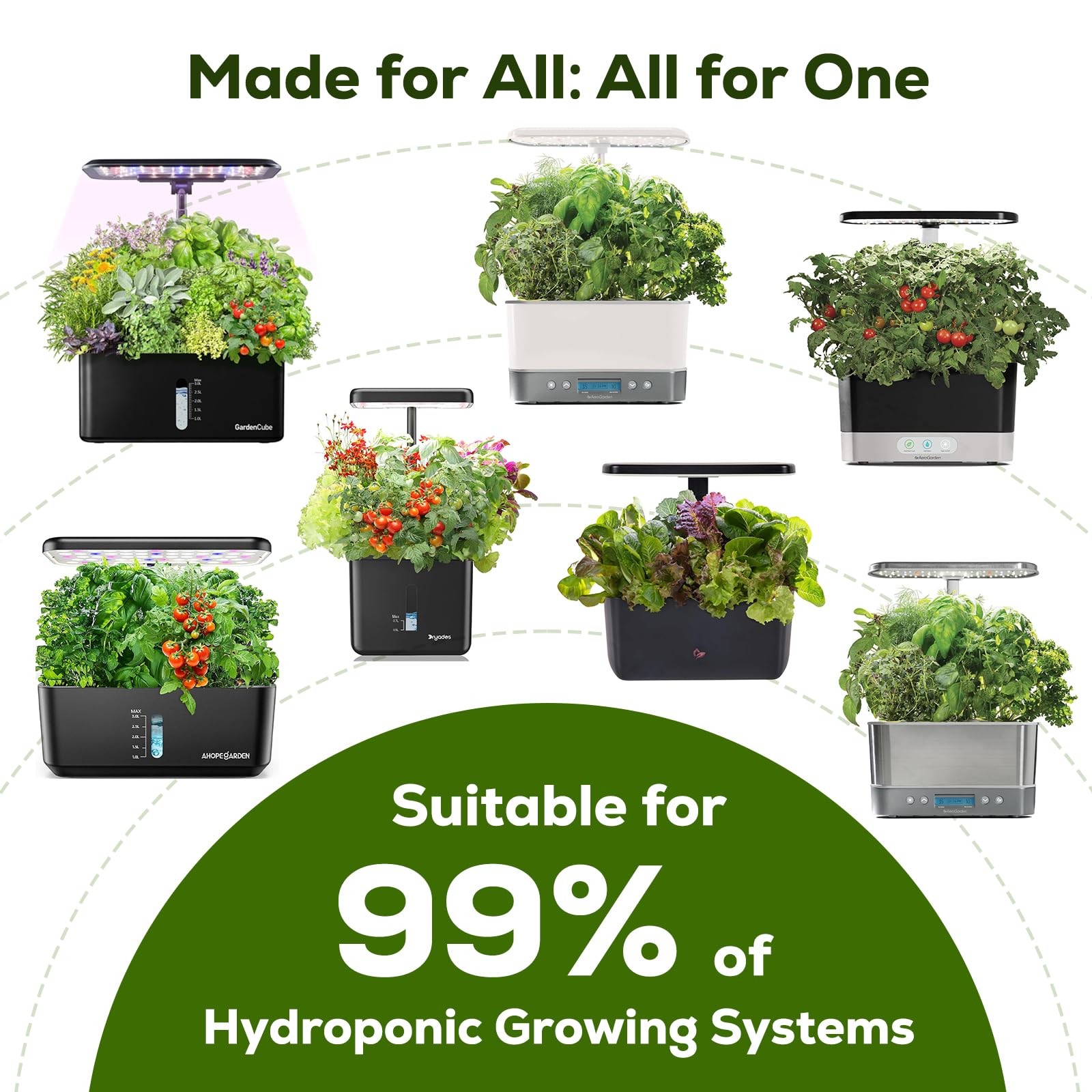 Hydroponic Salad Seed Kit 12 Pods, 9 Varieties, Easy to Grow, High Germination