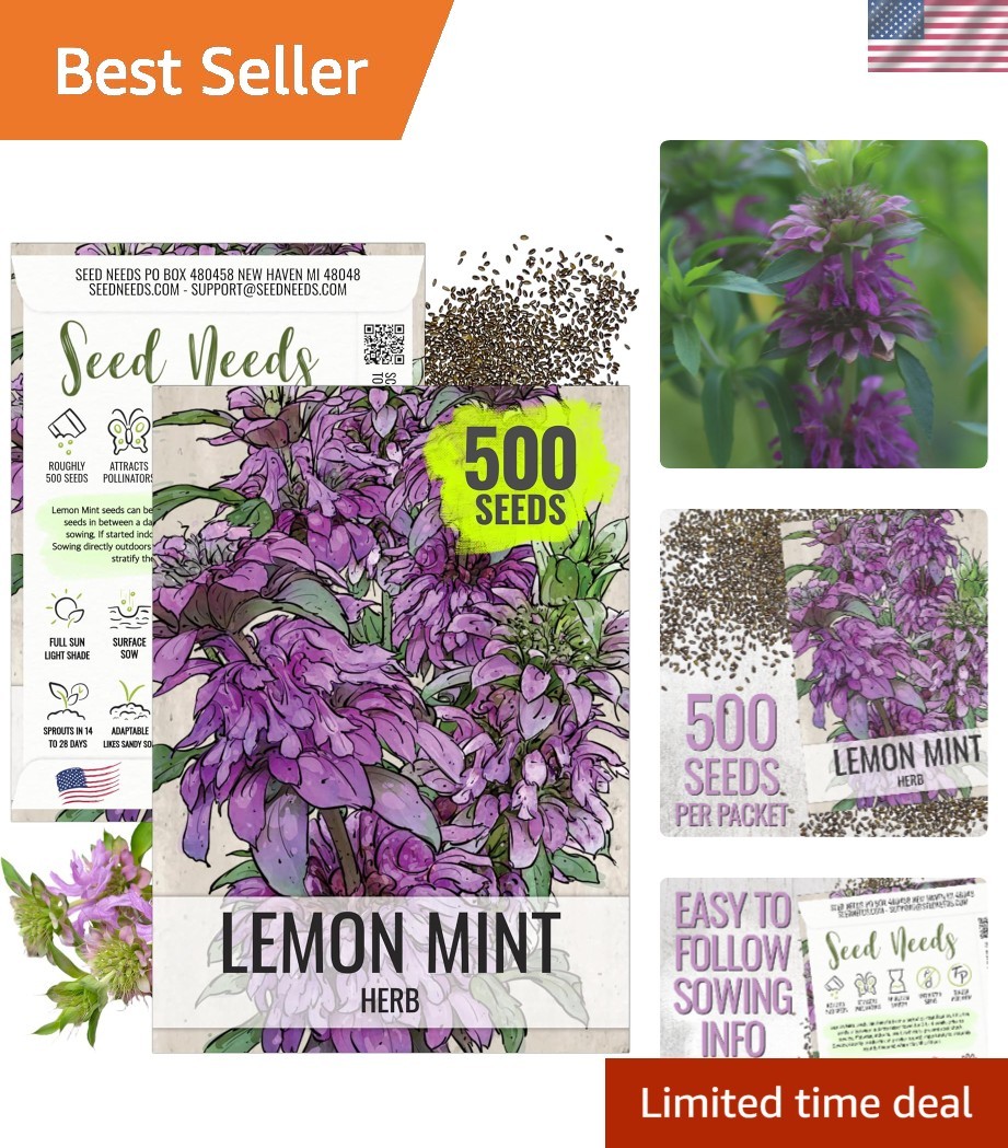 Versatile Lemon Mint Seeds – Ideal for Culinary & Medicinal Use, 1 Pack
