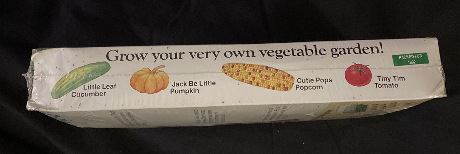 RARE NOS Vegetable Village by Carefree Kids Garden Kit Jiffy Batavia IL Vintage