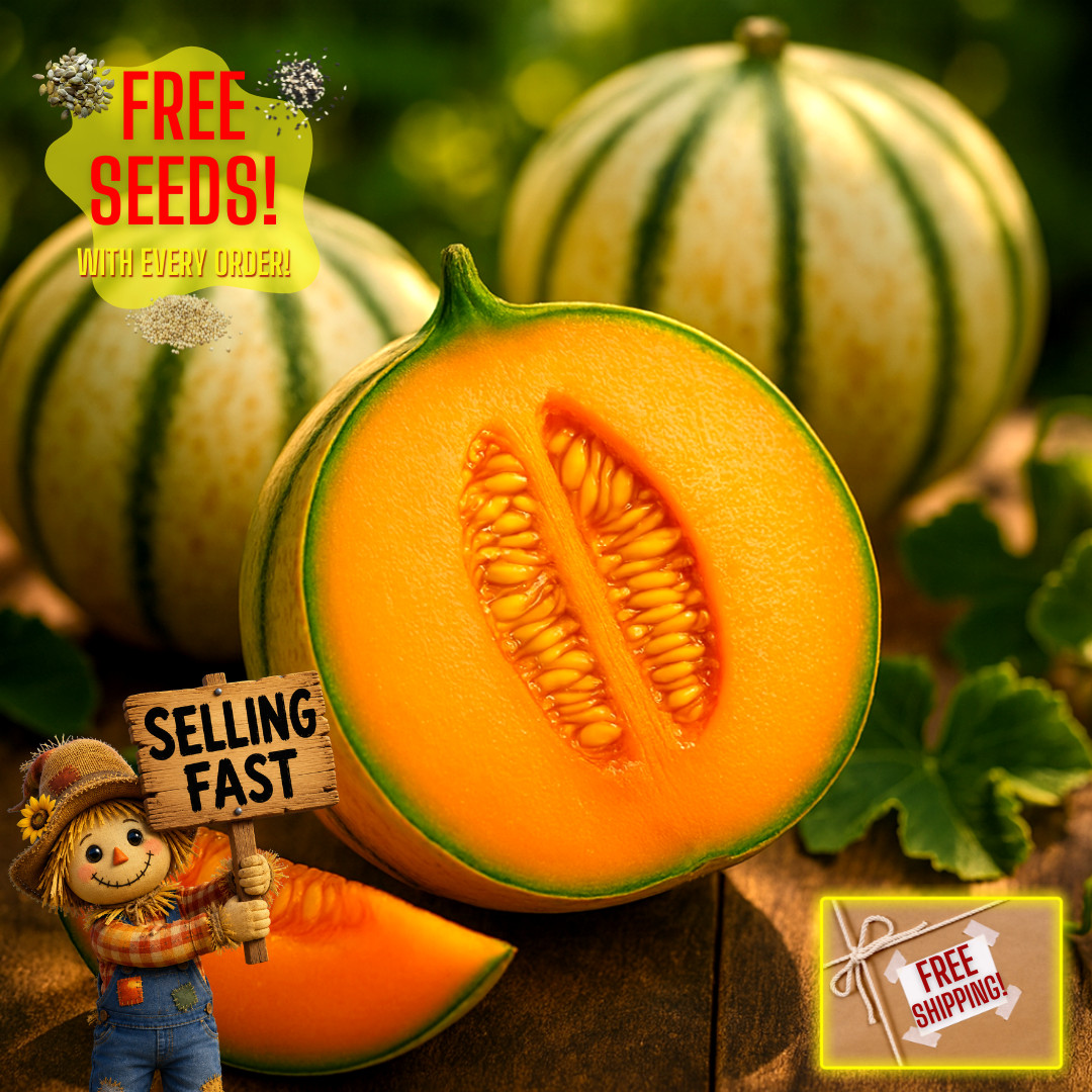 Fresh Sweet French Charentais Melon Seeds | Heirloom Non-GMO | Fruit Seeds
