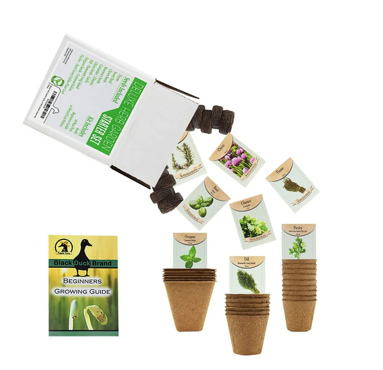 Deluxe Herb Garden Starter Kit – Includes: Everything You Need to Start