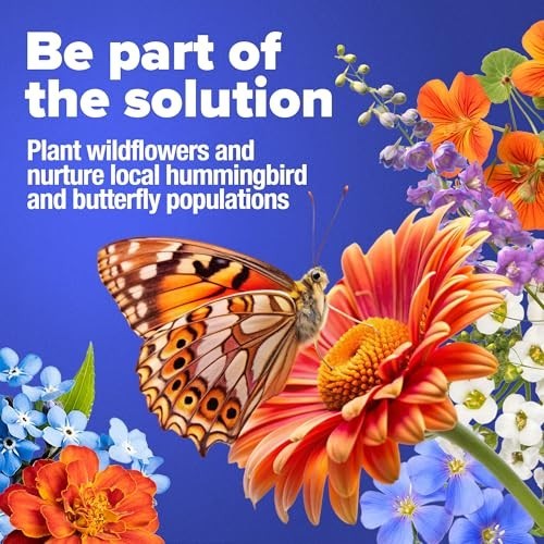 Premium Wildflower Seeds Bulk – 134,000+ Non-GMO Native Seeds for Butterfly Gard
