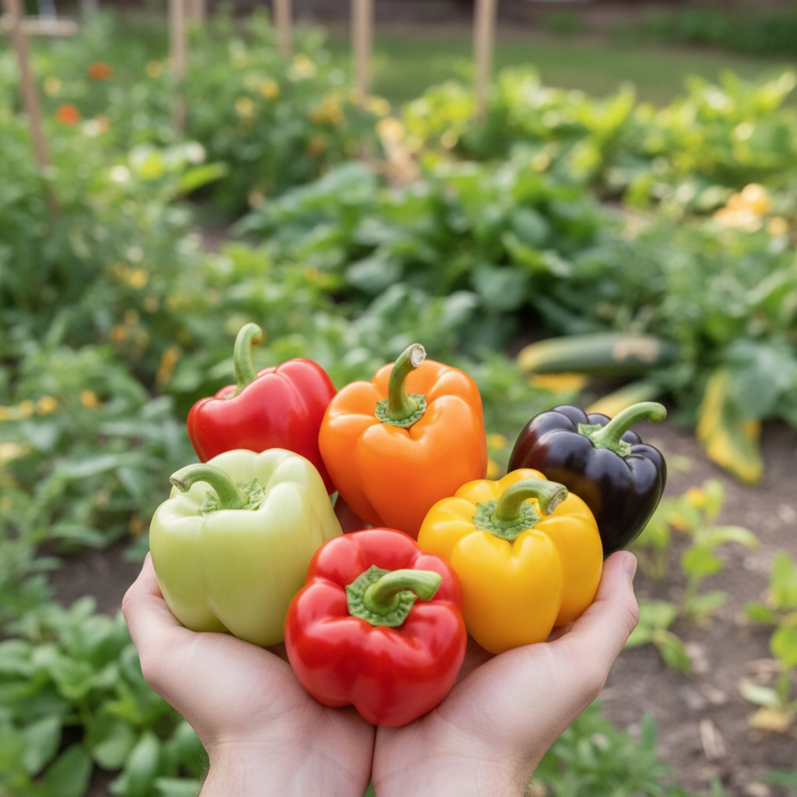 100 Mixed Color Bell Pepper Seeds – Sweet Bell Peppers for Home Garden
