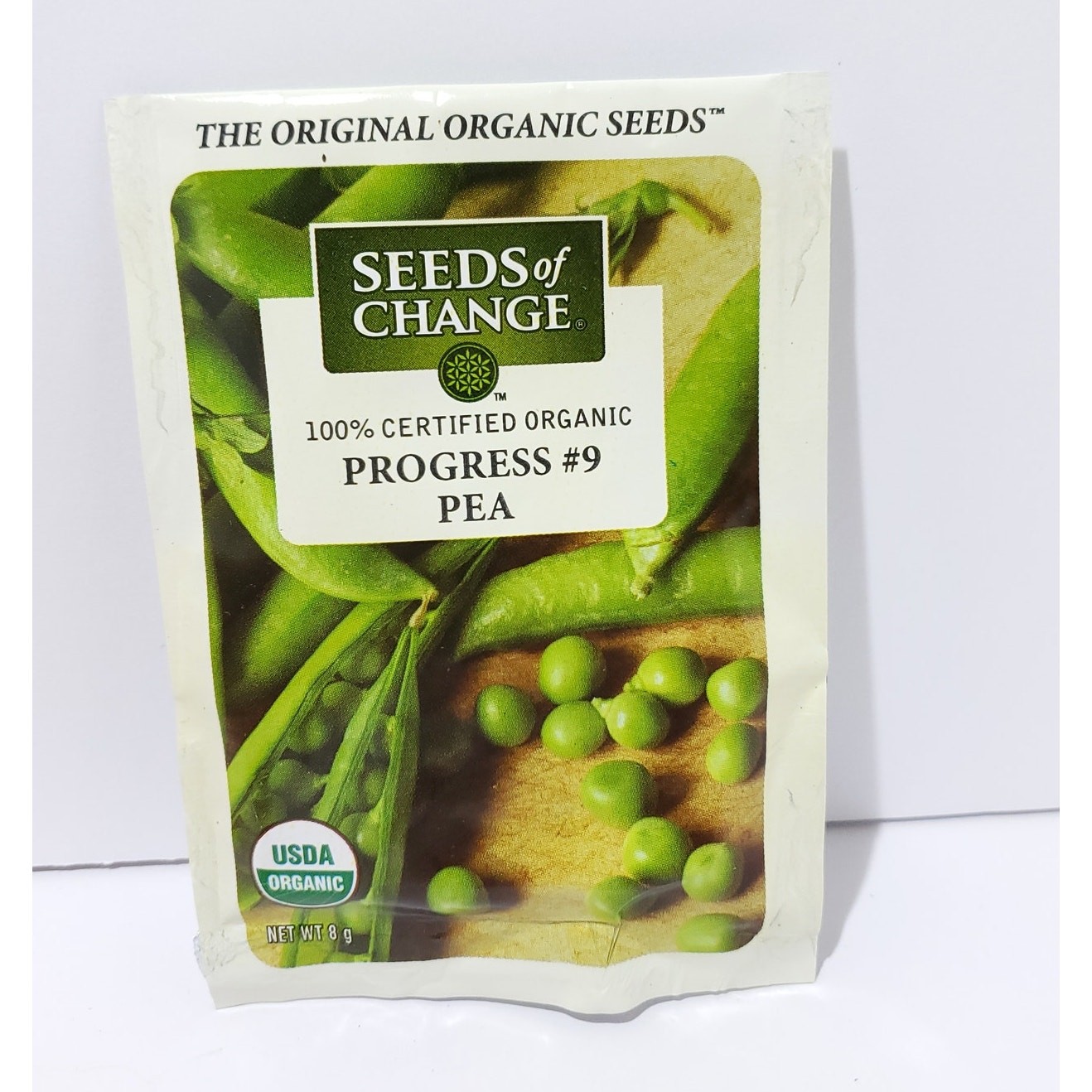 Seeds of Change Organic (2025) – 1pk 8g Progress #9 Pea Garden Seeds