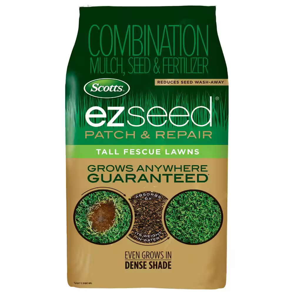 EZ Seed Patch and Repair Tall Fescue Lawns, 20 Lbs., with Mulch, Grass Seed and