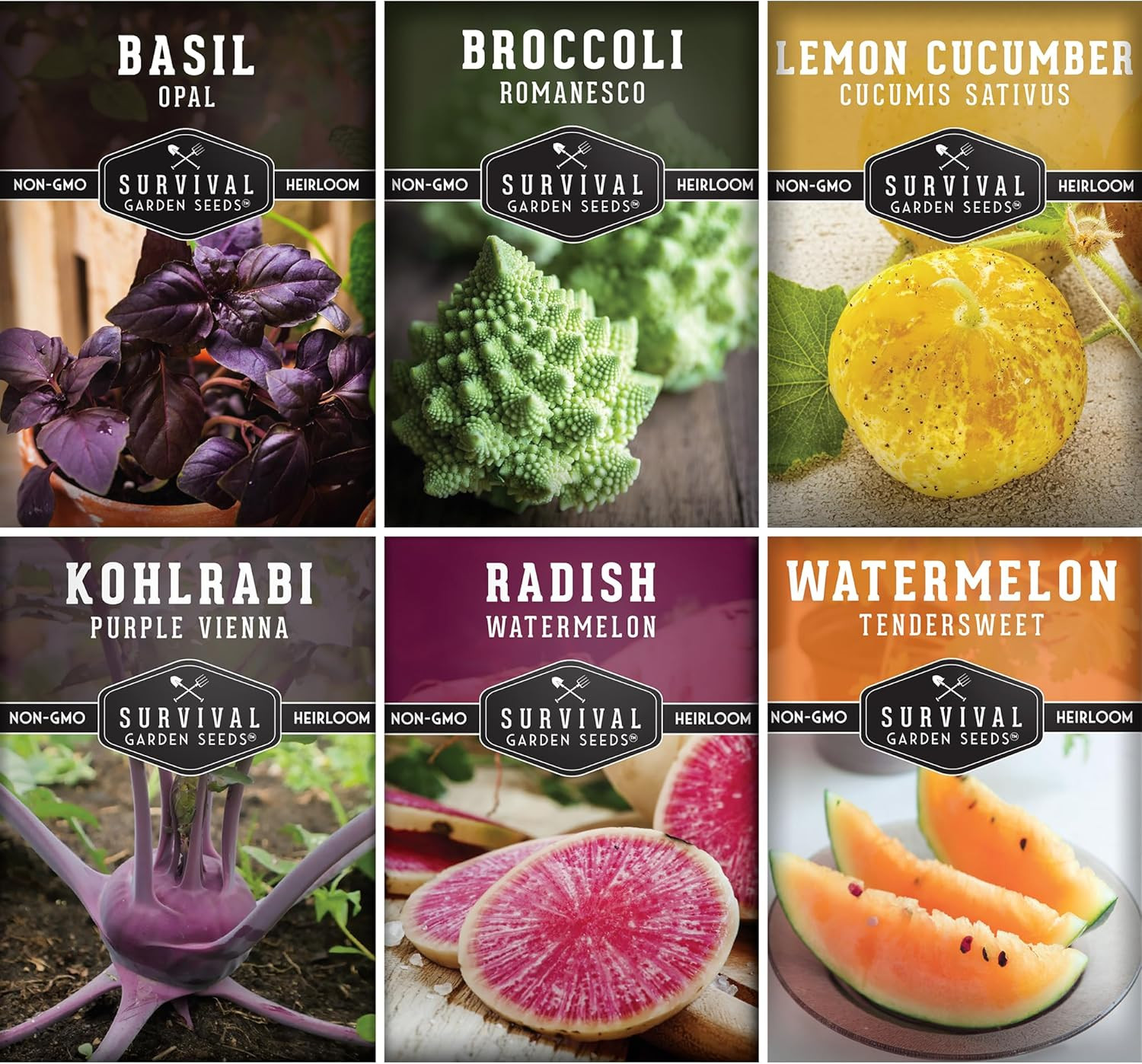 Rare Exotic Vegetable & Fruit Seeds for Planting – 6 Variety Heirloom Pack with