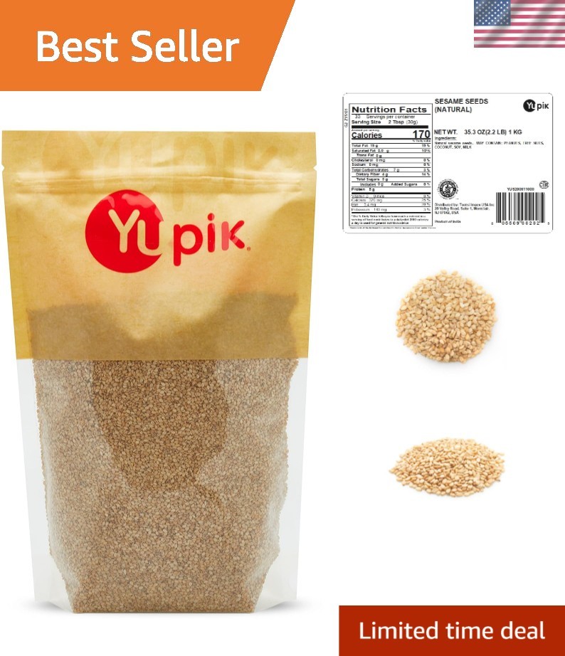Natural Sesame Seeds, 2.2 lb, Gluten-Free, GMO-Free