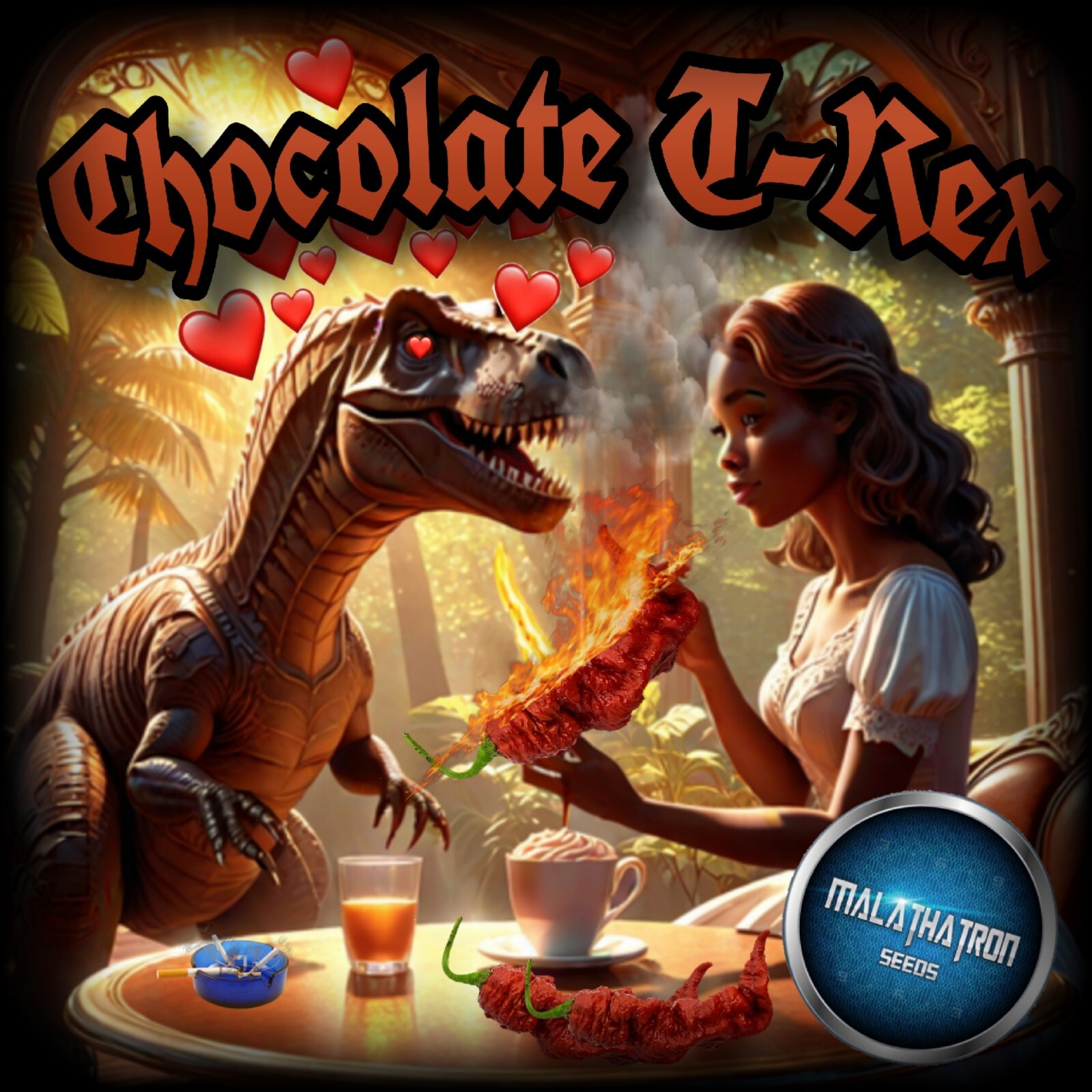Chocolate T-Rex Pepper (20 Seeds) SUPERHOT! Heat Level: Evil Lizard