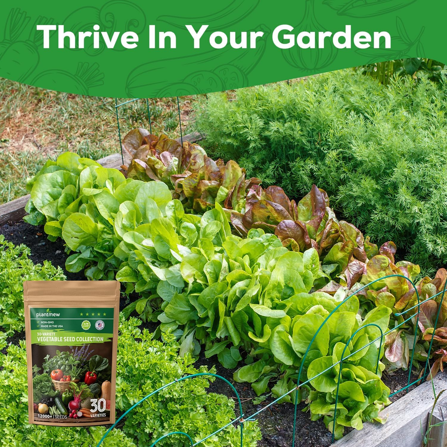 30 Heirloom seed Varieties for Planting, 12,000+ Garden Seeds – Survival Non-GMO
