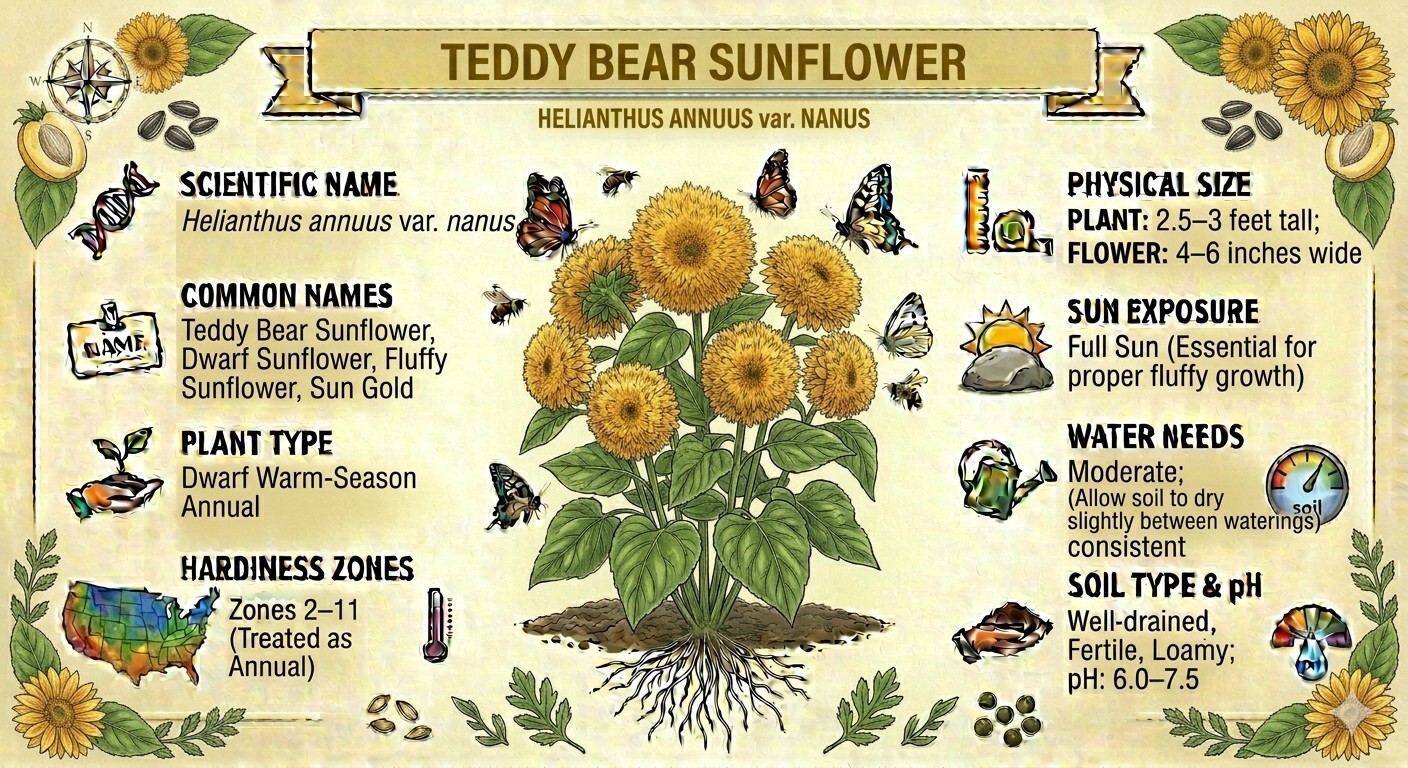 Teddy Bear Sunflowers – SEED SNAIL – Packed with seeds and ready to grow!
