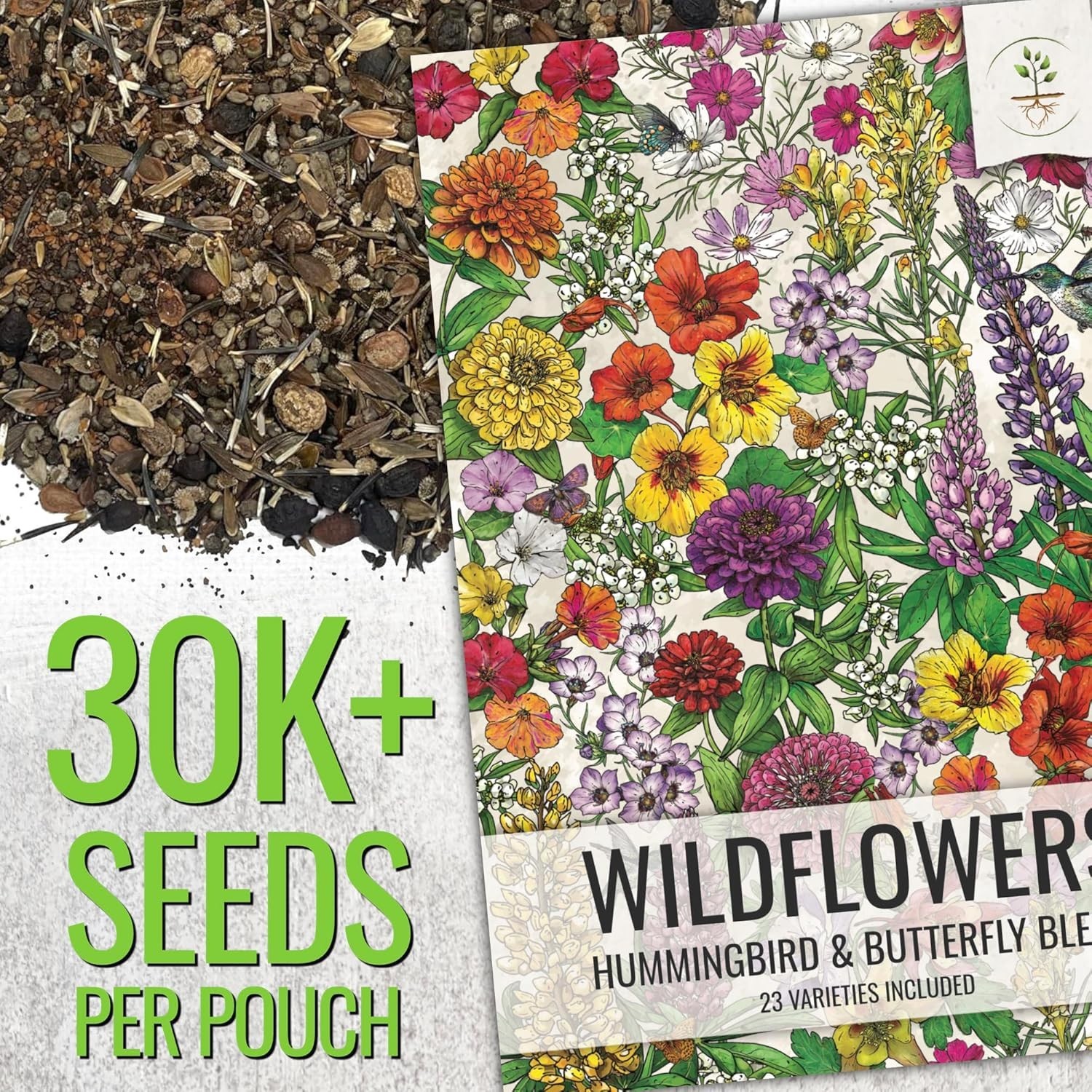Wildflower Seeds Butterfly and Hummingbird Seed Mix 2 Ounce No Filler | 23 Va…
