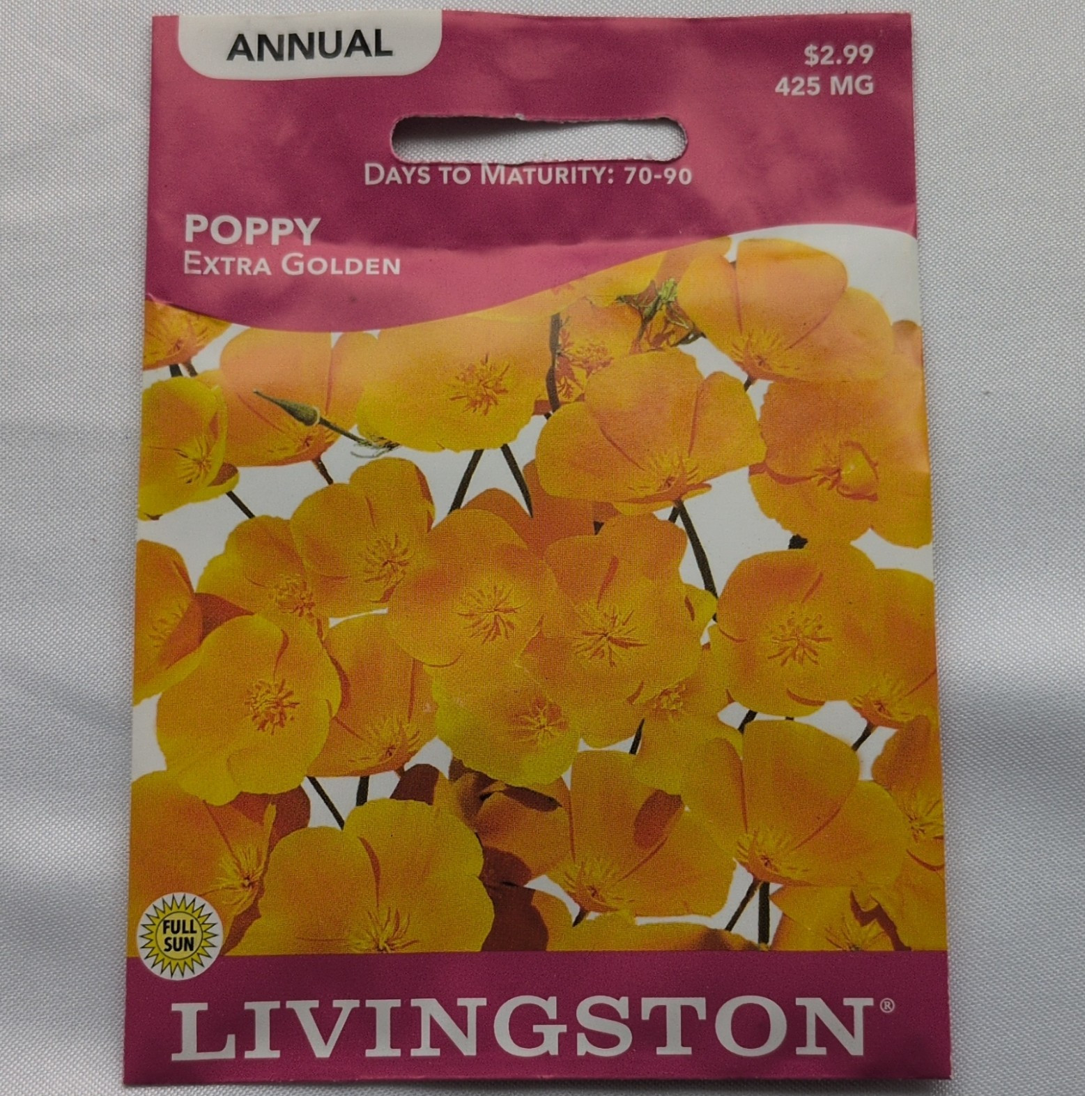 Livingston Poppy Extra Golden Annual Bee Friendly Seeds Y1385