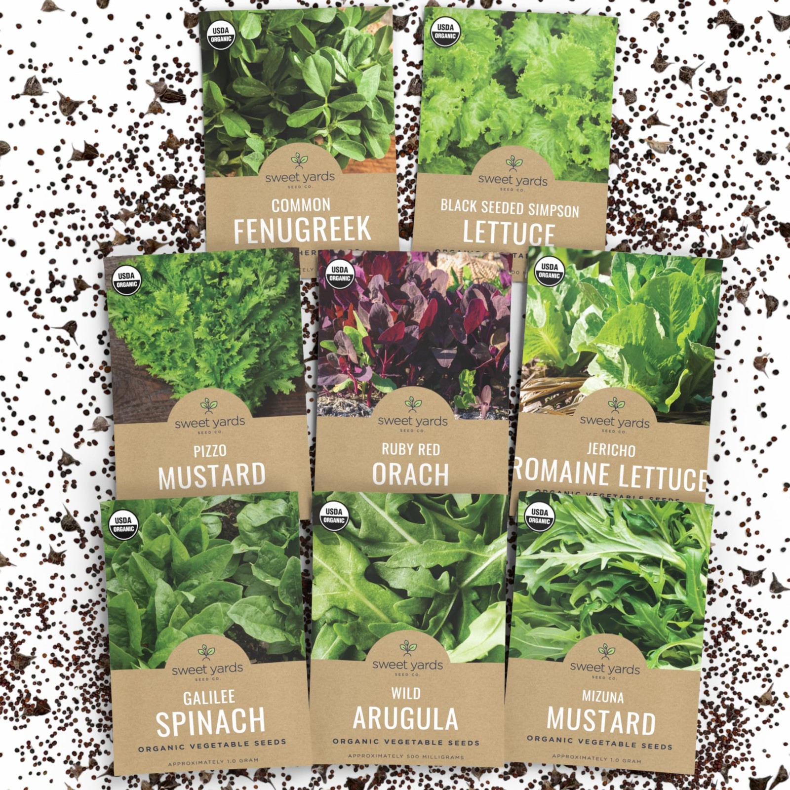 Organic Heat Tolerant Lettuce Seeds Variety Pack 8 Individual Packs 2026 Se…