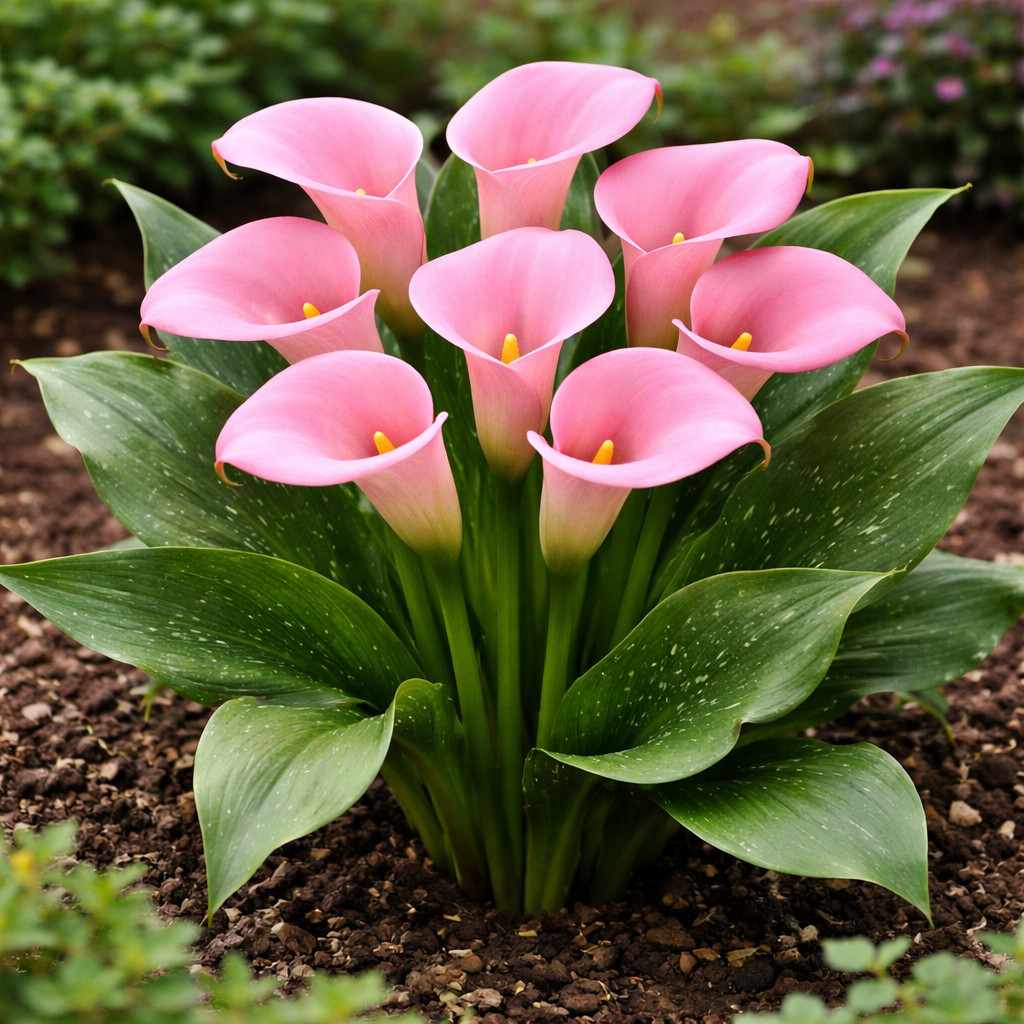 Rehmanni Calla Lily Bulbs for Planting – Beautiful Pink Trumpet Bulbs (10)