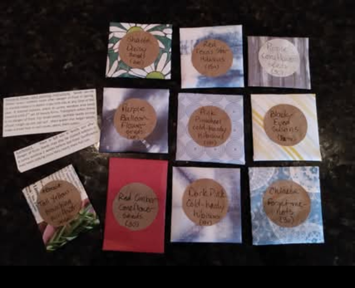 Choose 10 Heirloom Flower Seed Packs