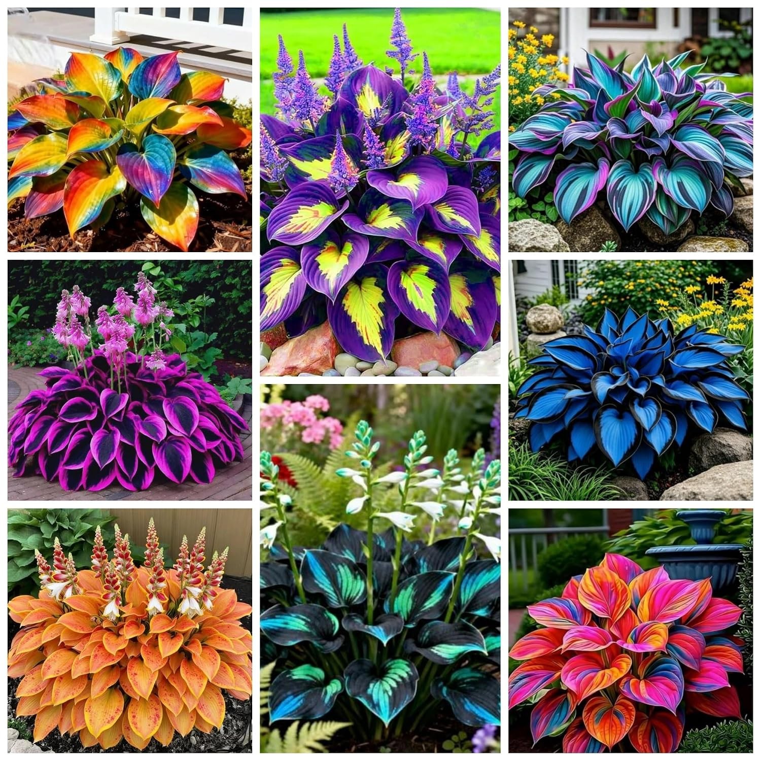 Heart Shaped Perennial Non GMO Heirloom Hostas for Planting, Hosta Varieties,