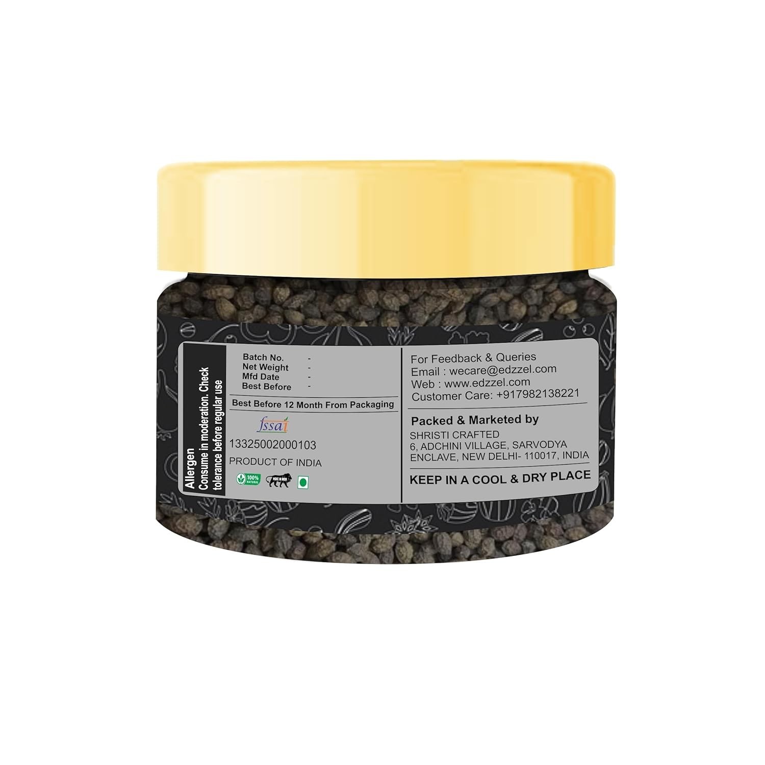 Versatile 0.35 Oz Dry Roasted Papaya Seeds – Ideal for Tropical Dishes & Snacks