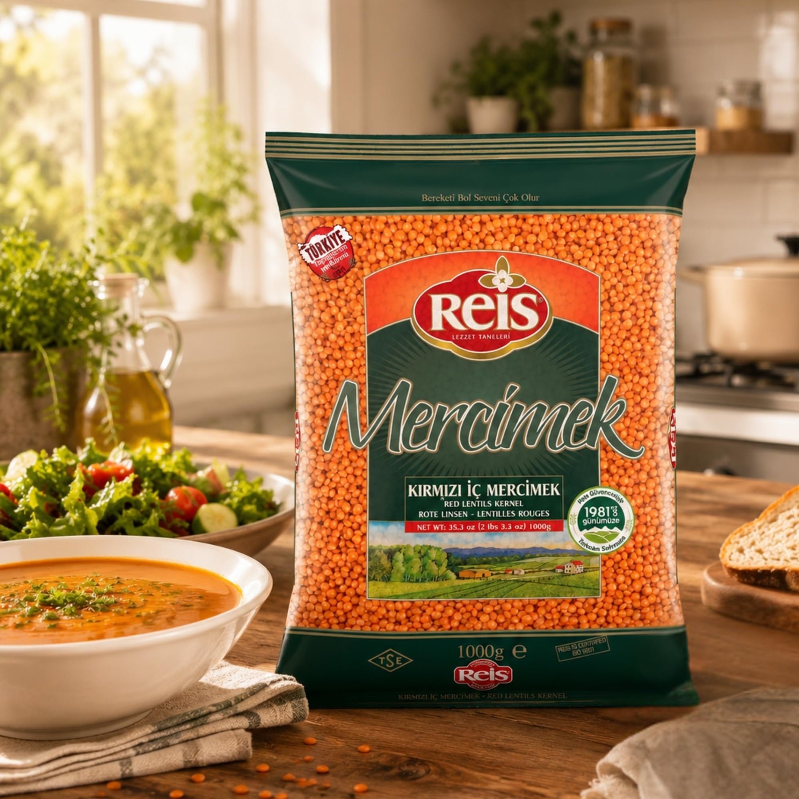 Red Lentils, 2.2 Lbs (1000g), Natural Red Lentils Dry for Cooking & Soups, Tu…