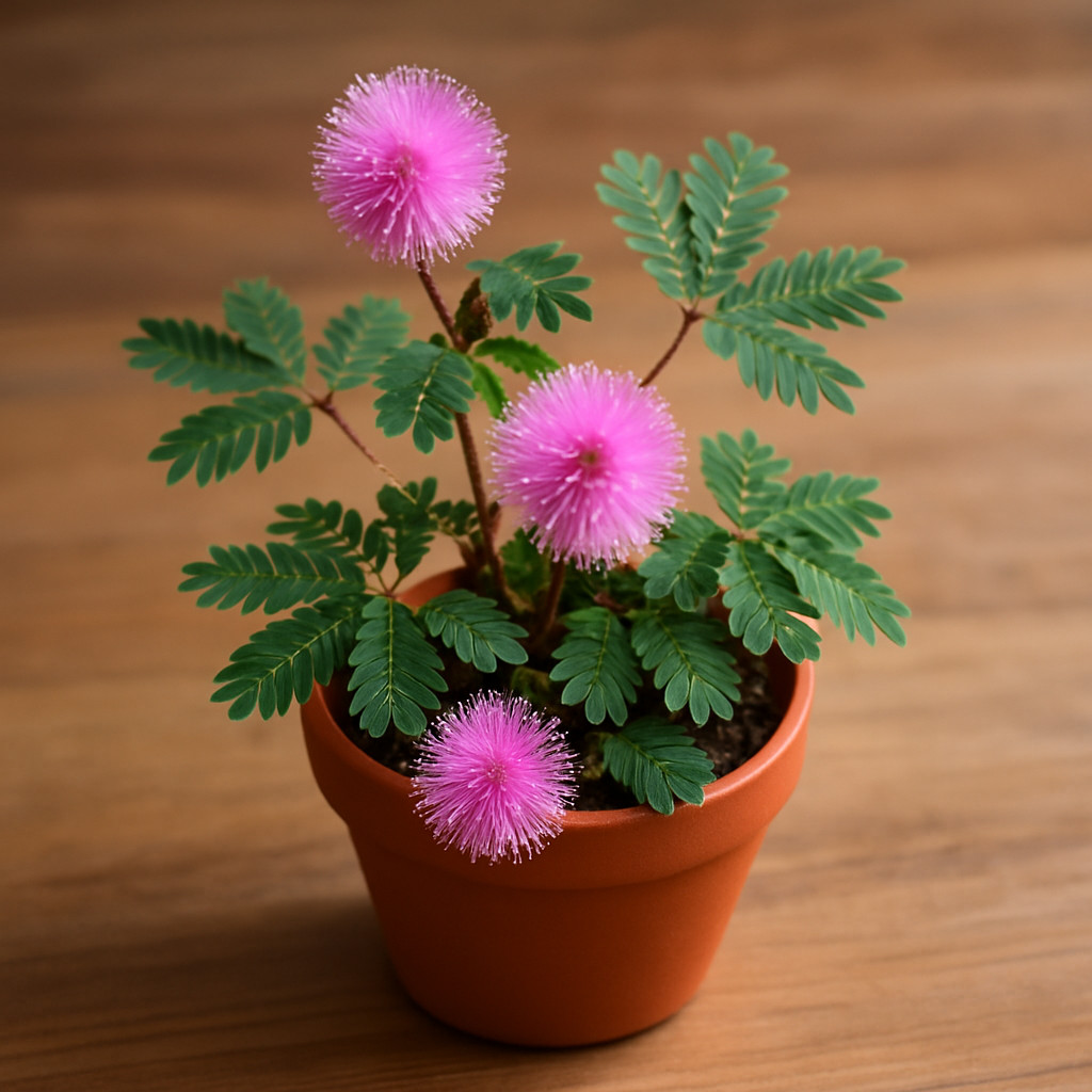 100+ MIMOSA PUDICA SENSITIVE PLANT SEEDS | TOUCH‑ME‑NOT FUN HOUSEPLANT | USA