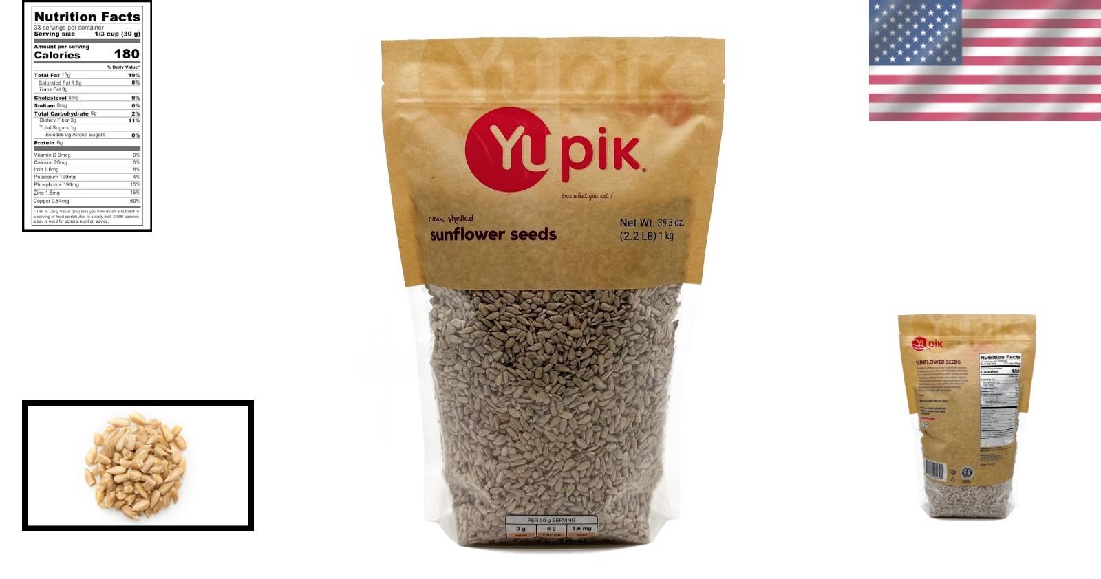 Crunchy Raw Sunflower Snacks, 2.2 lb