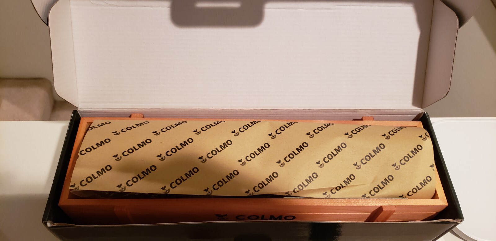 Herb Growing Kit Colmo 4 bags with wooden box container with 2 organic soil disc