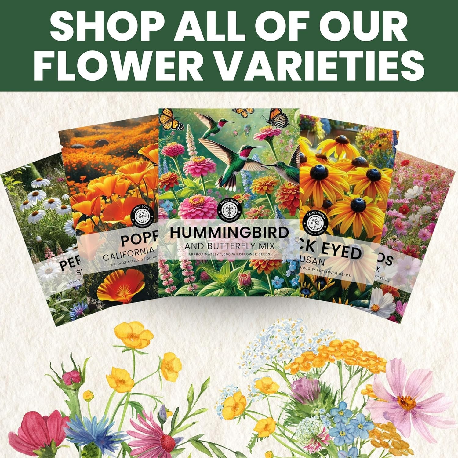 Transform Your Garden with 2,500 Perennial Wildflower Seeds – Eco-Friendly Mix