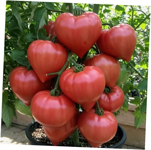 100 Rare Giant Oxheart Tomato Seeds Huge Tasty Vegetable Seeds Heirloom