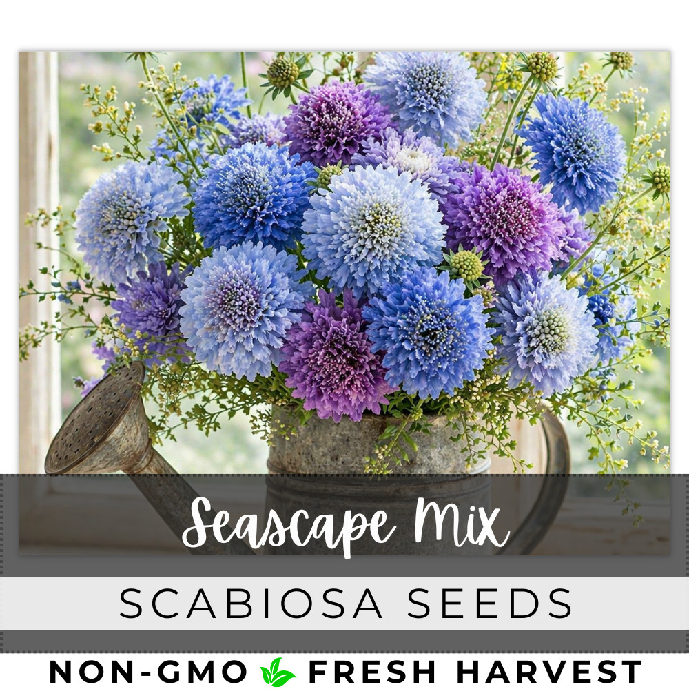 Seascape Mix Scabiosa Seeds 75+ Seeds Mum Flower, Flower Seeds, Annual