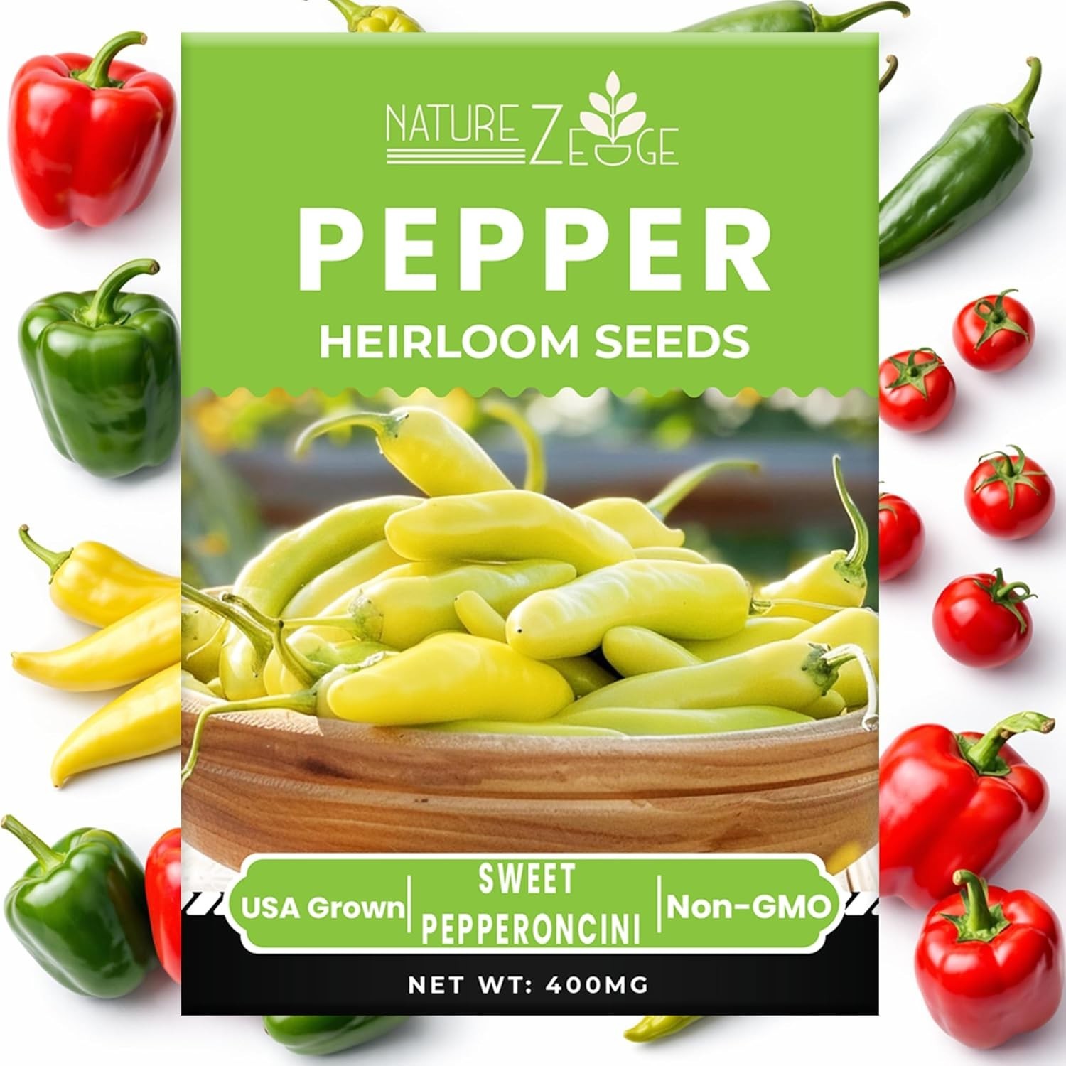 Sweet Pepper Seeds for Planting, Sweet Banana Pepper Seeds, Pepperoncini, Sweet