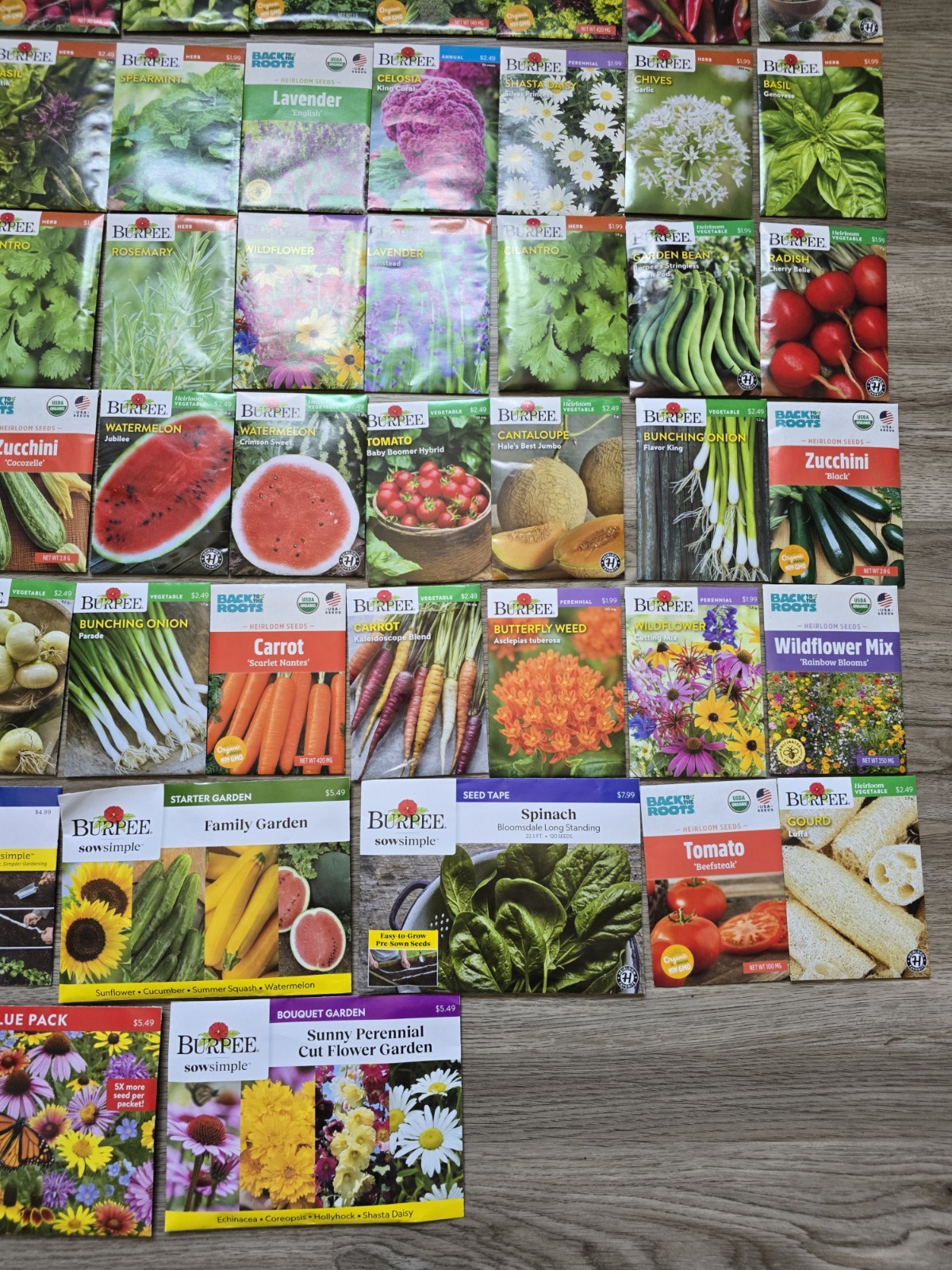 Lot 1 Of 108 seeds Vegetable, Flowers And Herb Seed Packets 2026 mix gardening.