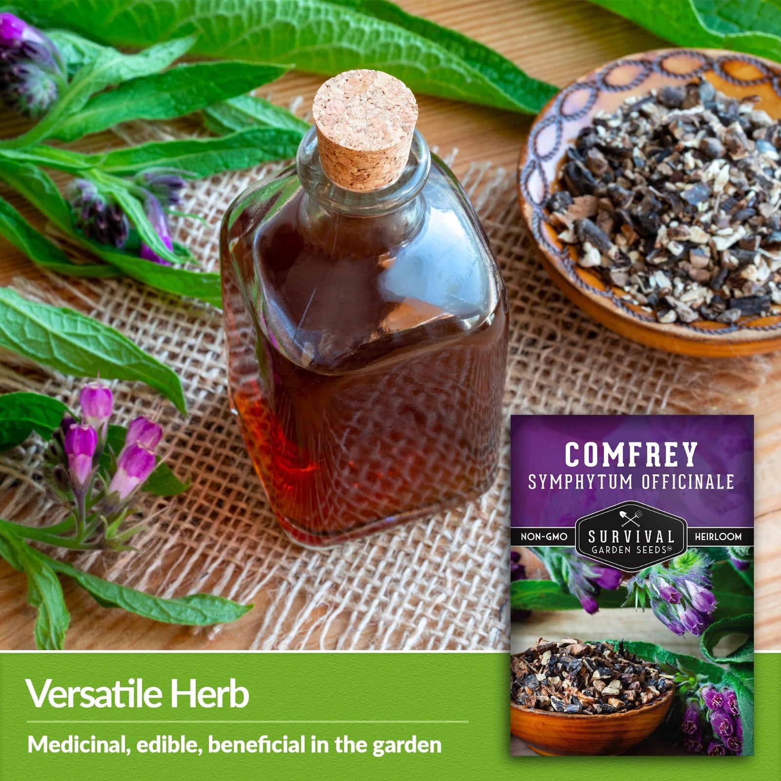 Comfrey Seeds for Planting – Medicinal Perennial Herb for Compost Tea & Skincare