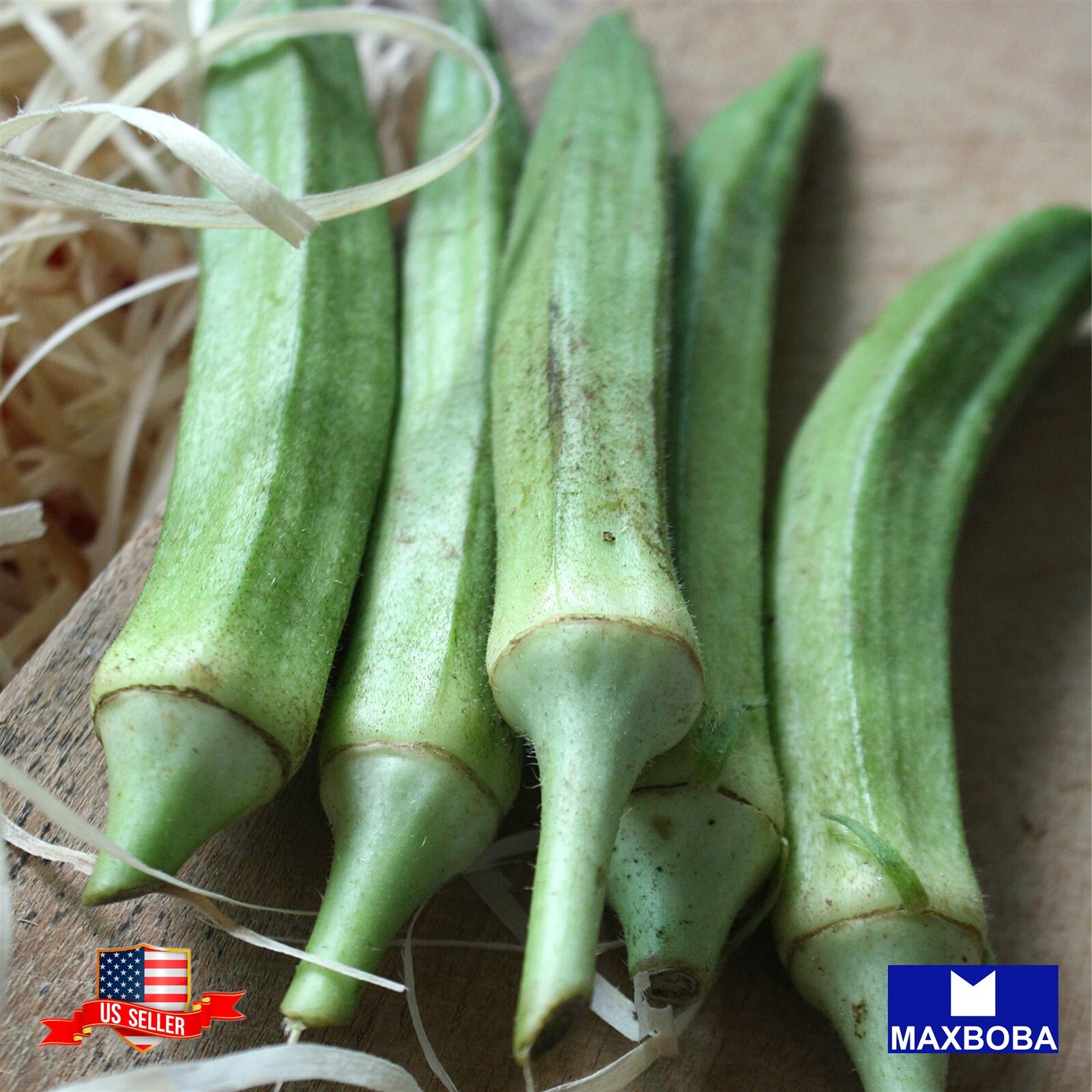 Okra Seeds – Emerald Non-GMO / Heirloom / Garden Vegetable / Fresh