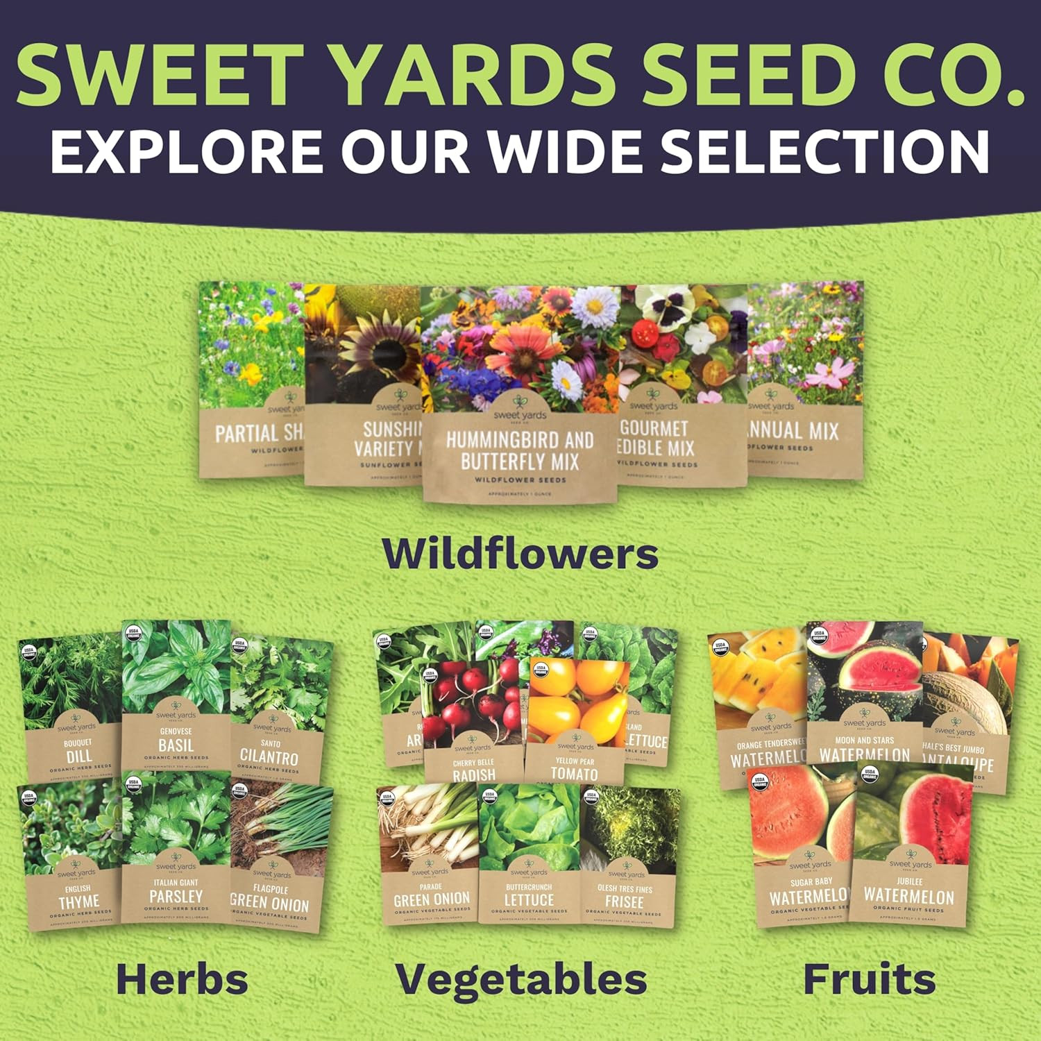 Wildflower Seeds Butterfly and Humming Bird Mix – Large 1 Ounce Packet 7,500+ Se