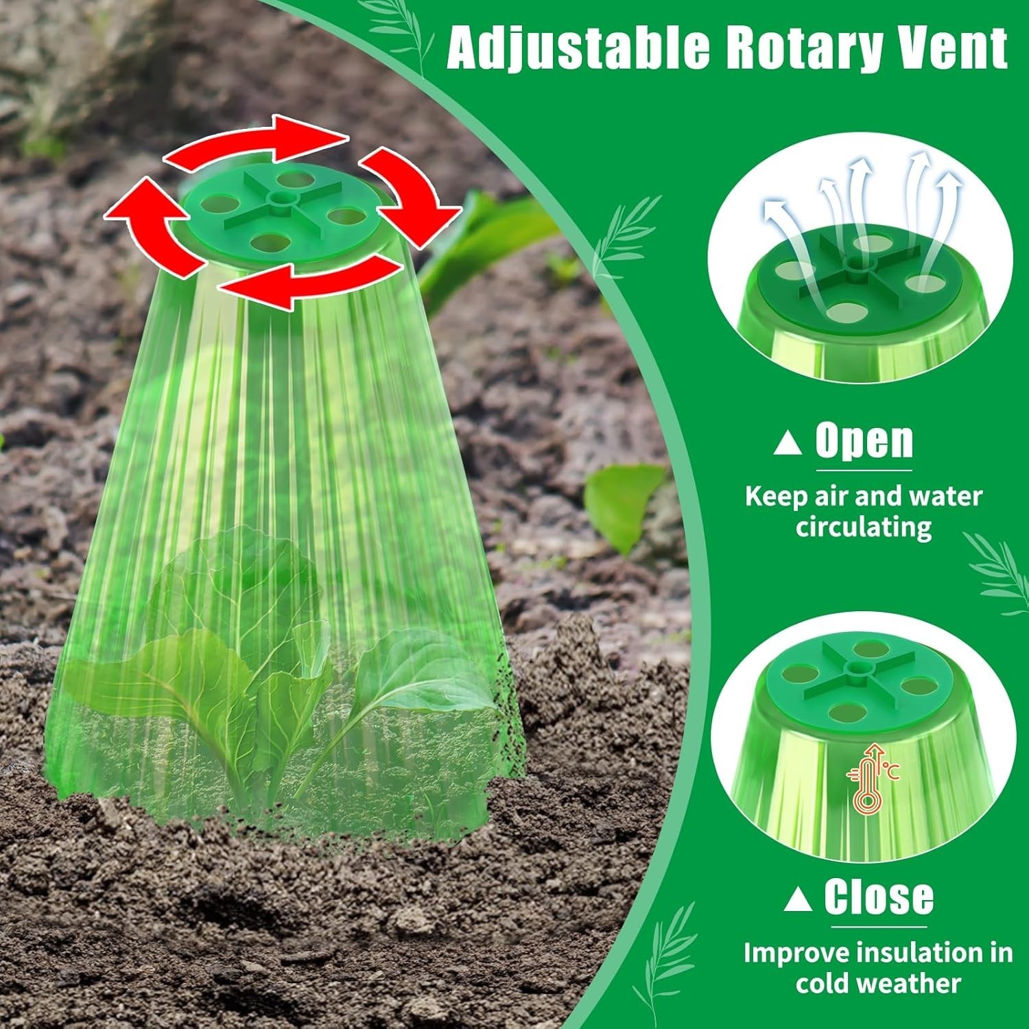 Multi-Functional 30 Pack Plant Cloches – Weather & Animal Protection Included