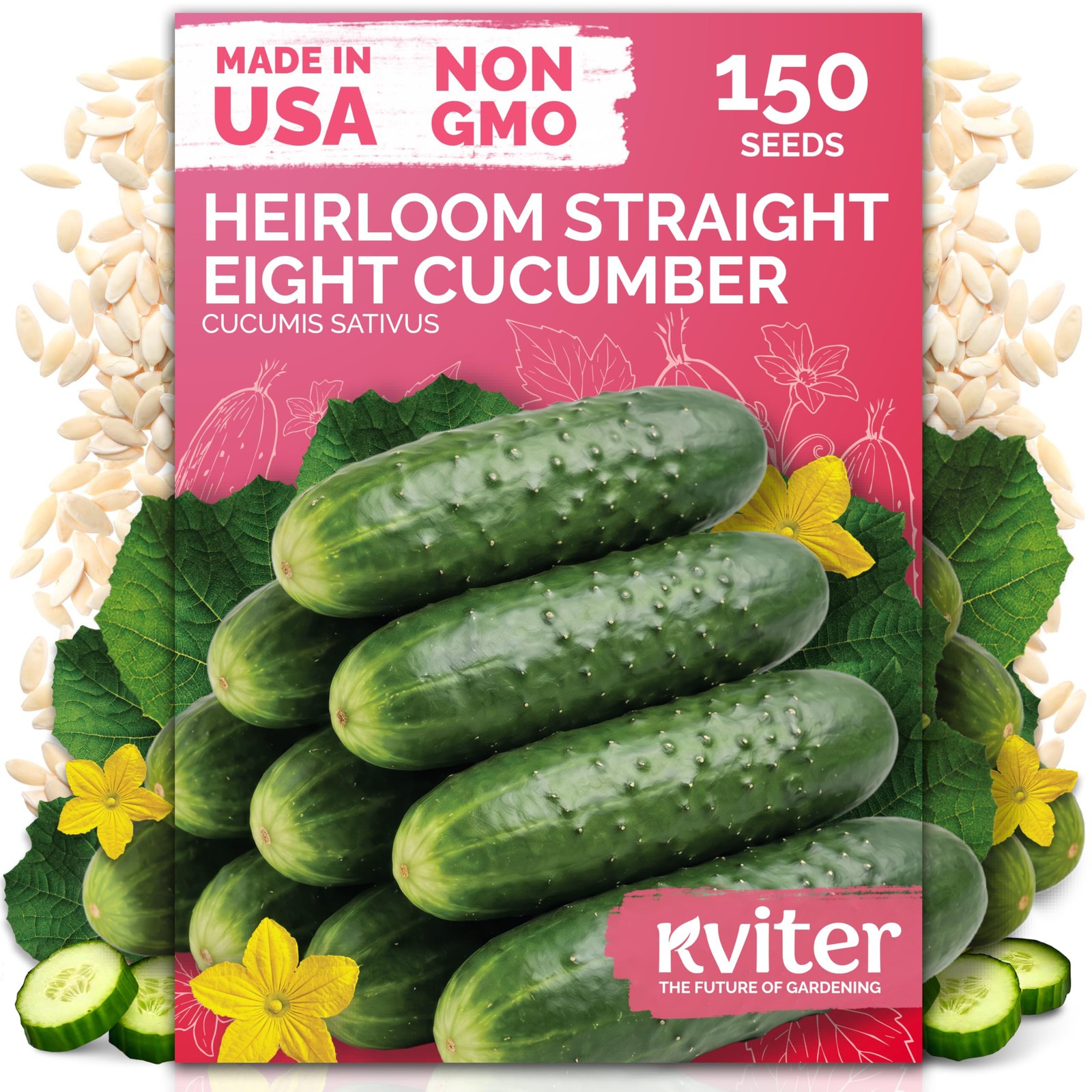 KVITER 150 Straight Eight Cucumber Seeds (Cucumis sativus)
