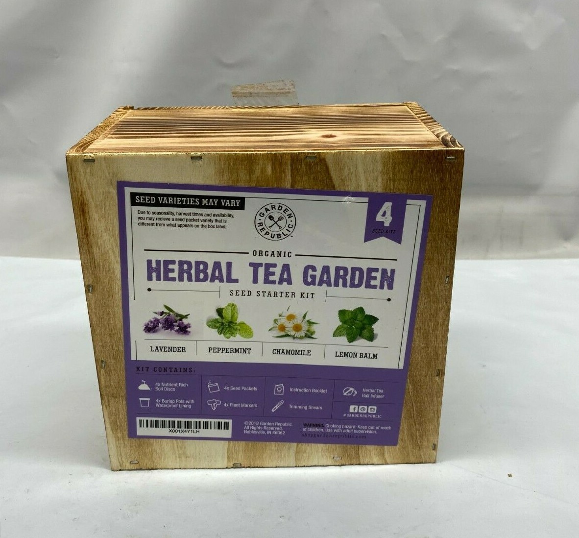 Garden Republic Organic Herbal Tea Garden Seed Starter Kit