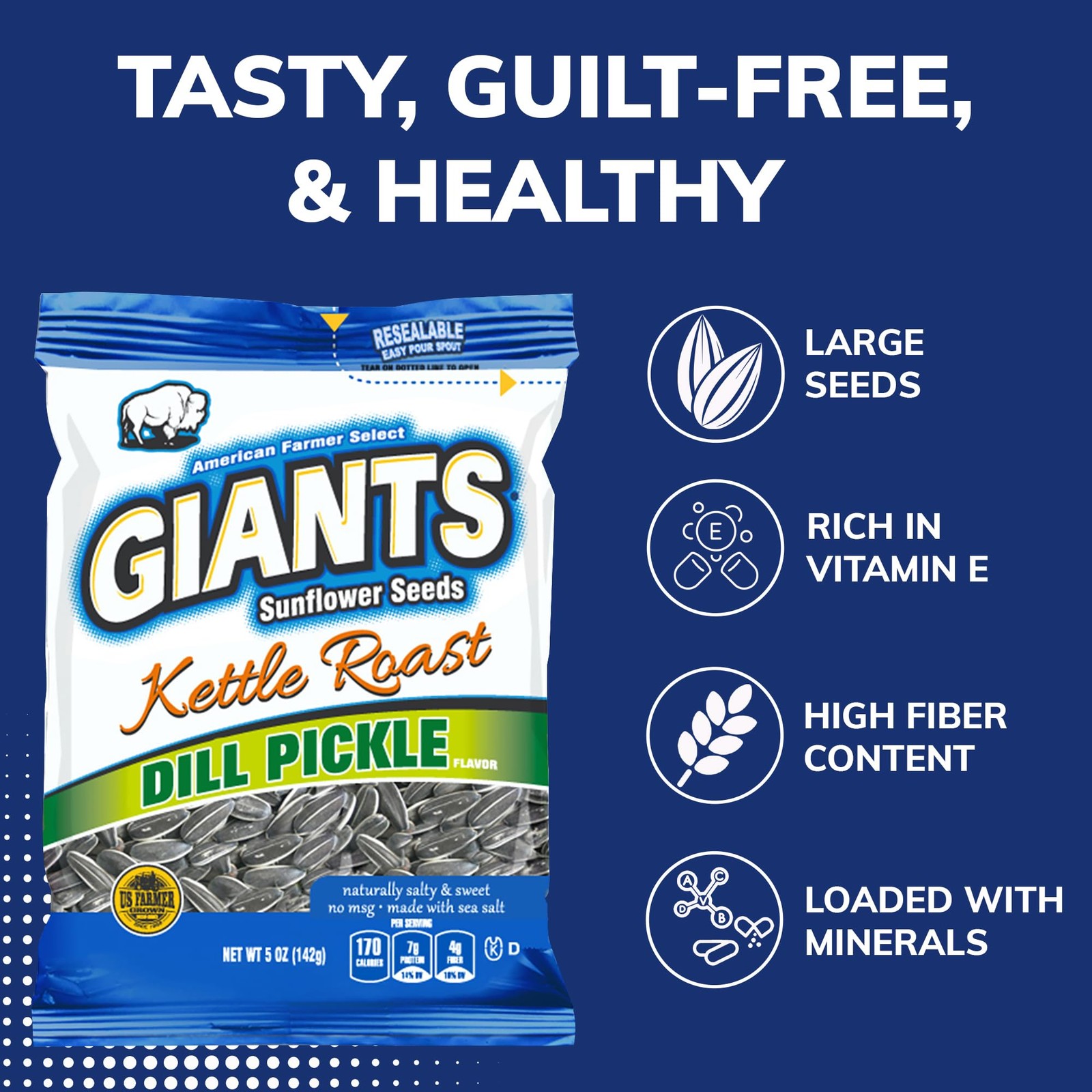 GIANTS Dill Pickle Sunflower Seeds – Sunflower Seeds Bulk, Big Sunflower Seed…