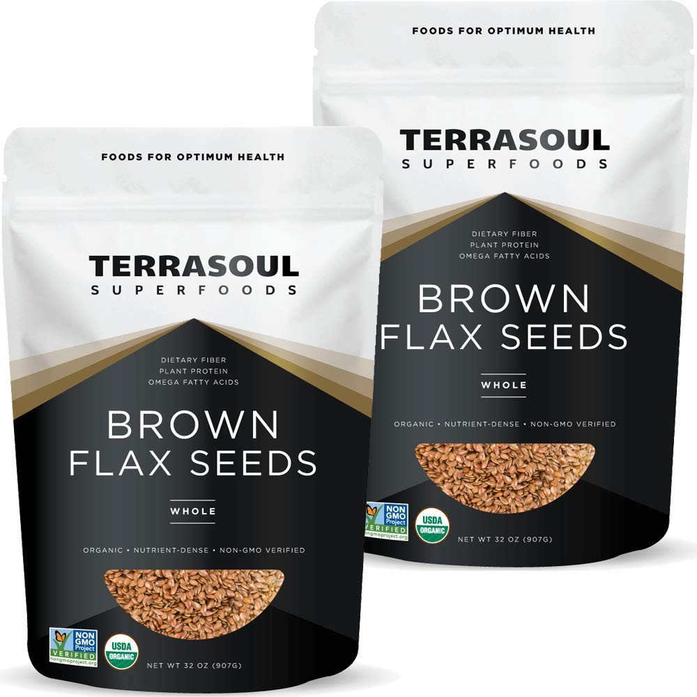 Organic Brown Flax Seeds Bulk 4 Lbs 2 Pack Wholesale Flax Seeds Bulk Seeds LB