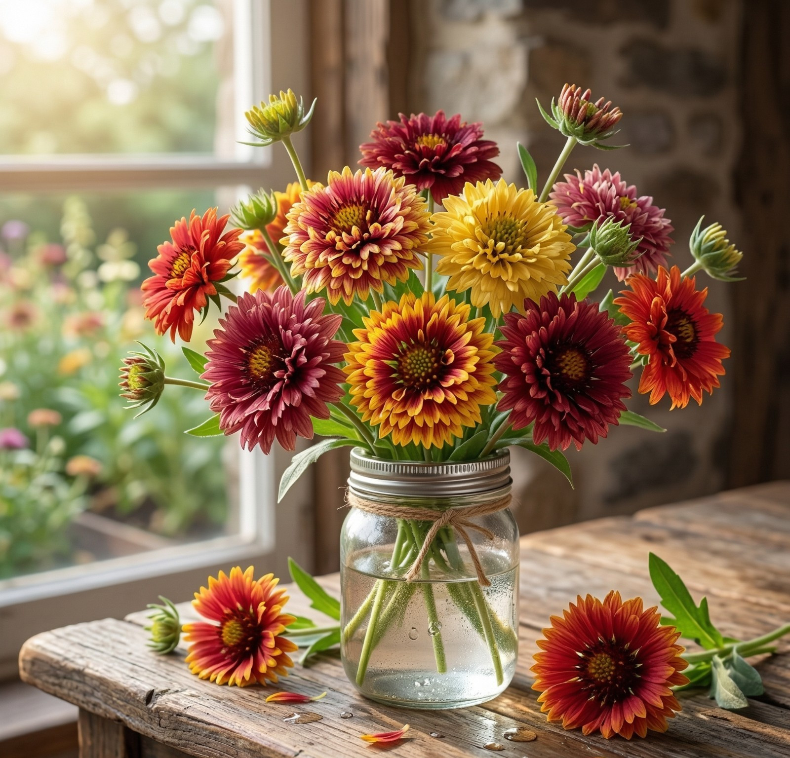 Indian Blanket Double Mix Lorenziana Gaillardia Wildflower Pollinator 200 Seeds