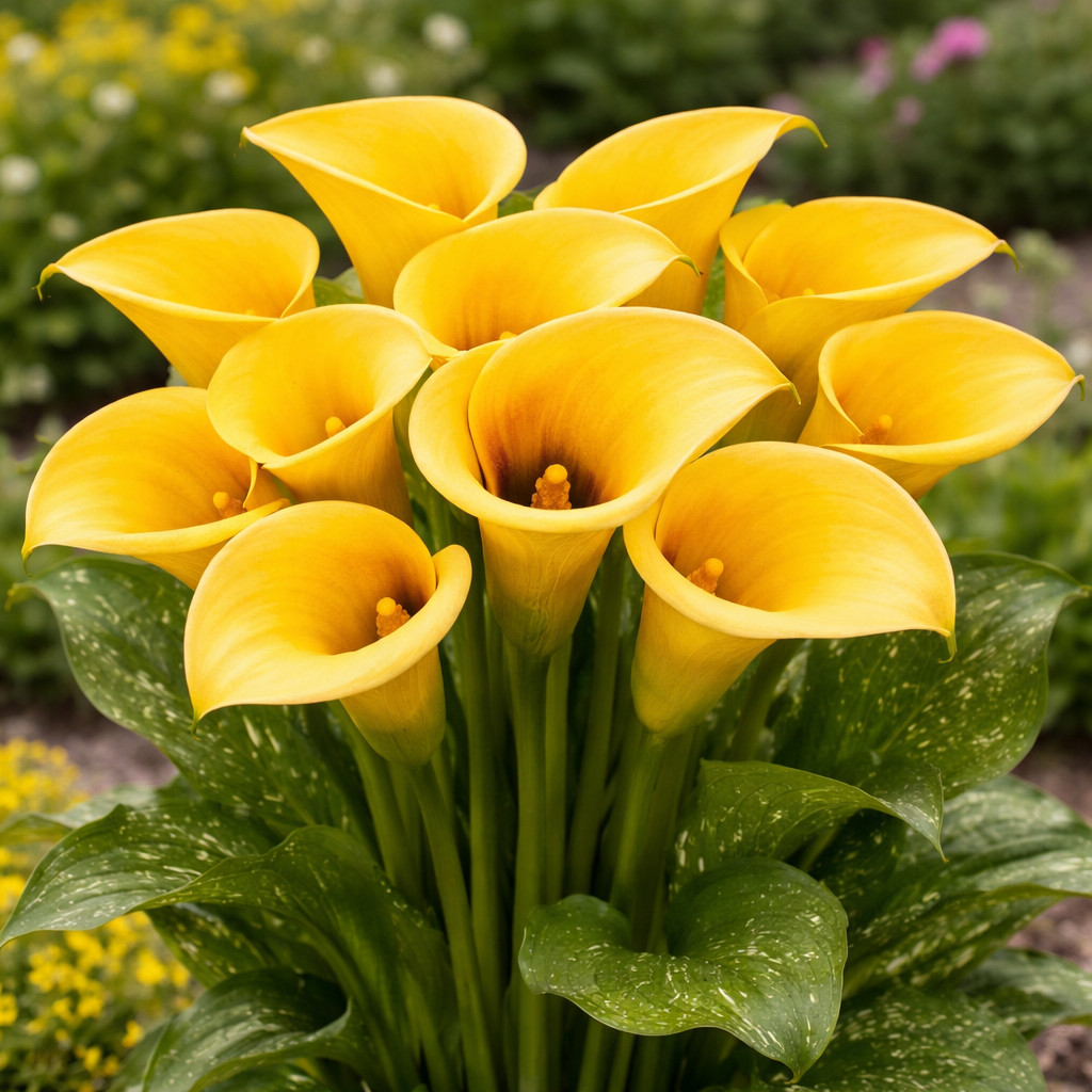 Florex Gold Calla Lily Bulbs for Planting – Yellow Trumpet Bulbs (5 Bulbs)