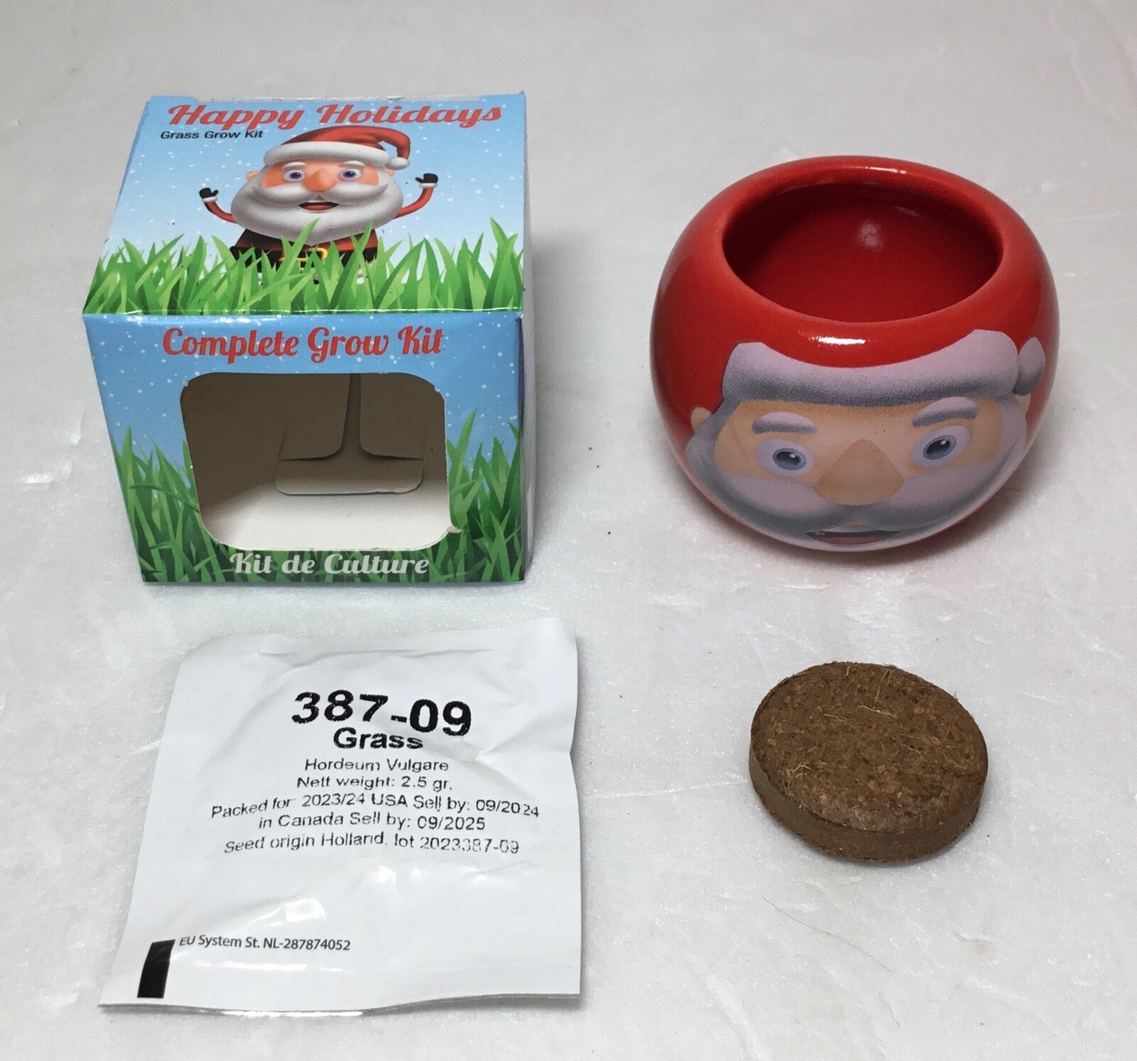TOTALGREEN 2″ CHILD GRASS GROW KIT CHOOSE: SANTA, REINDEER, SNOWMAN, PENGUIN