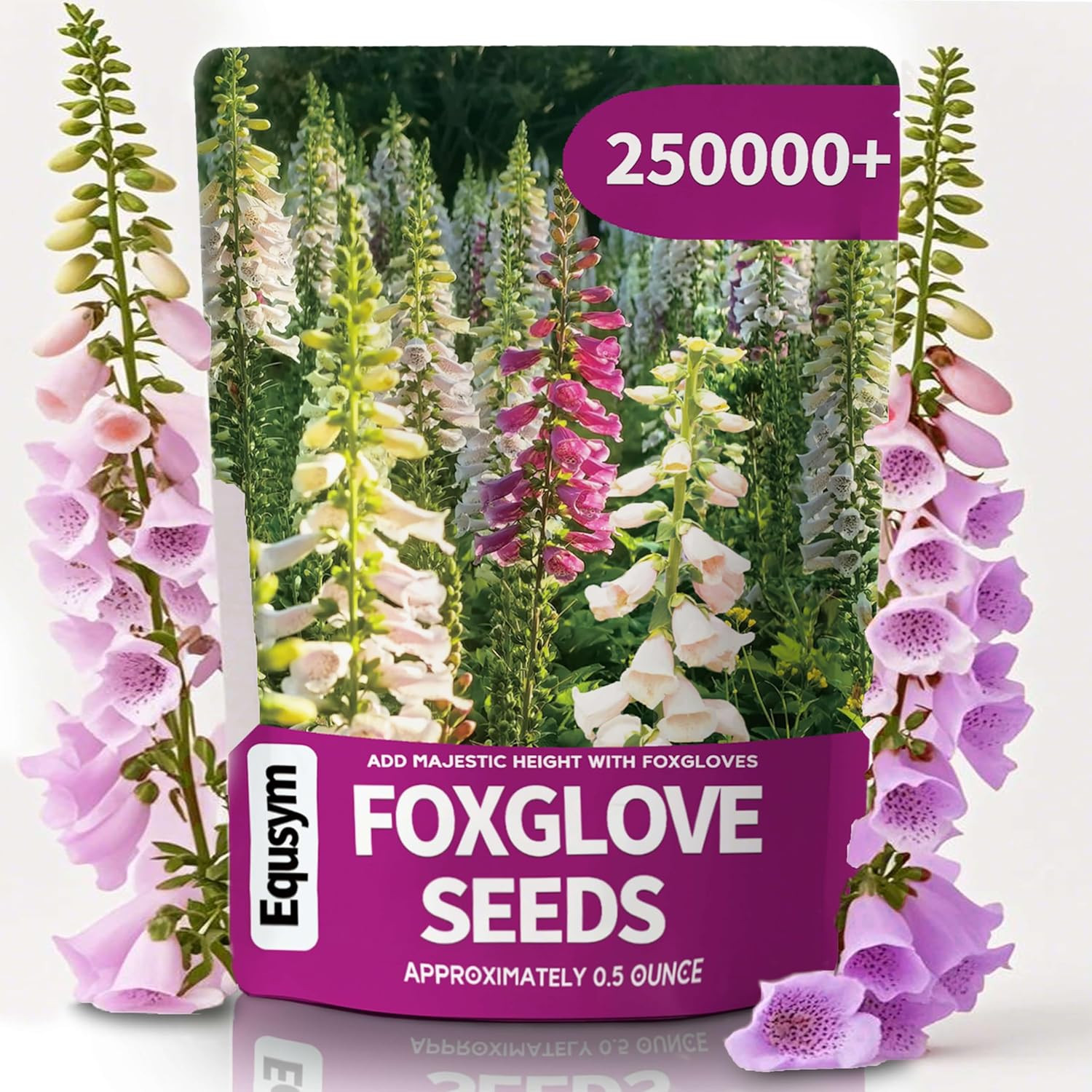 250,000+ Foxglove Seeds Bulk Pack – Tall Spire Blooms, Mixed