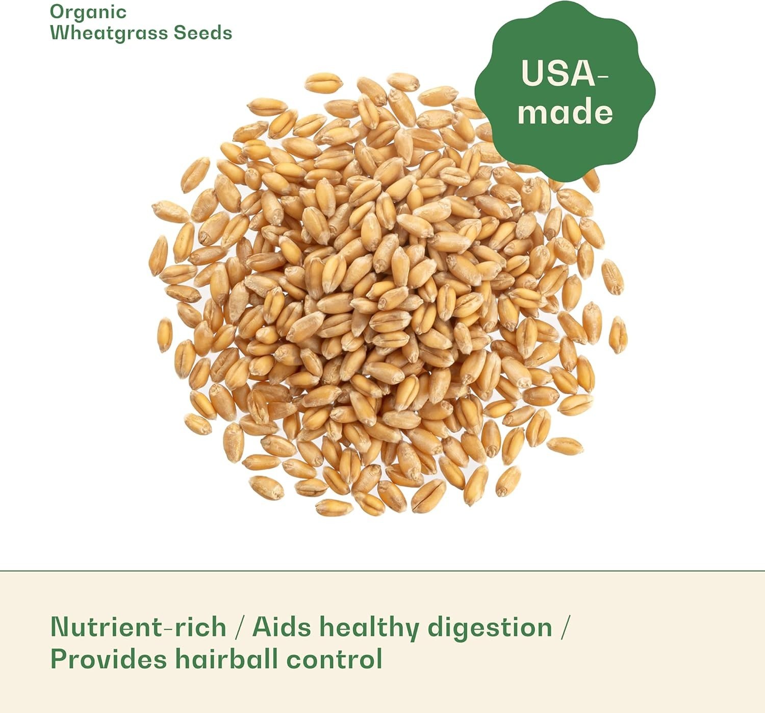 Sustainable Indoor Cat Grass Seeds – 16oz Organic Wheat for Happy & Healthy Pets