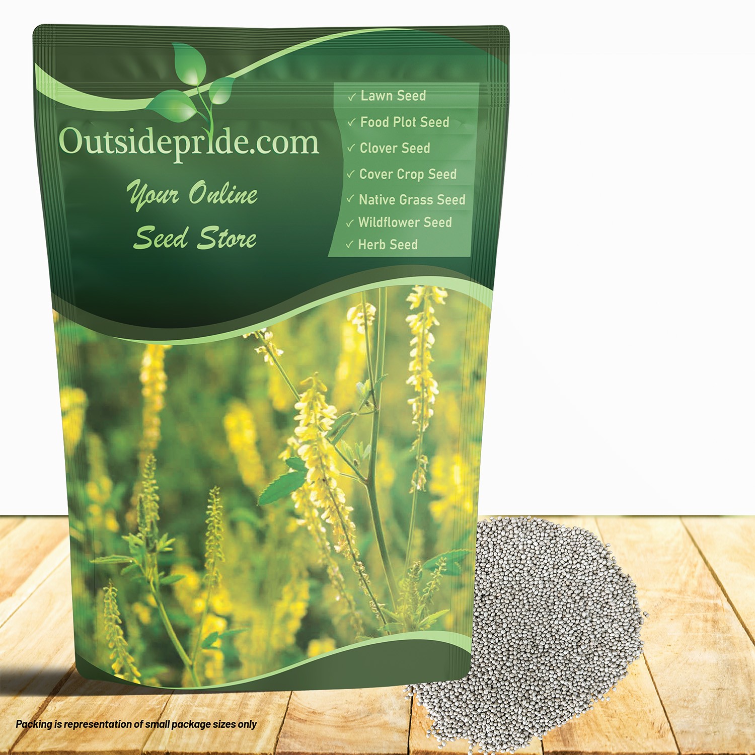 40 LBS – Inoculated Drought Tolerant Bulk Yellow Sweet Clover Seeds – Great